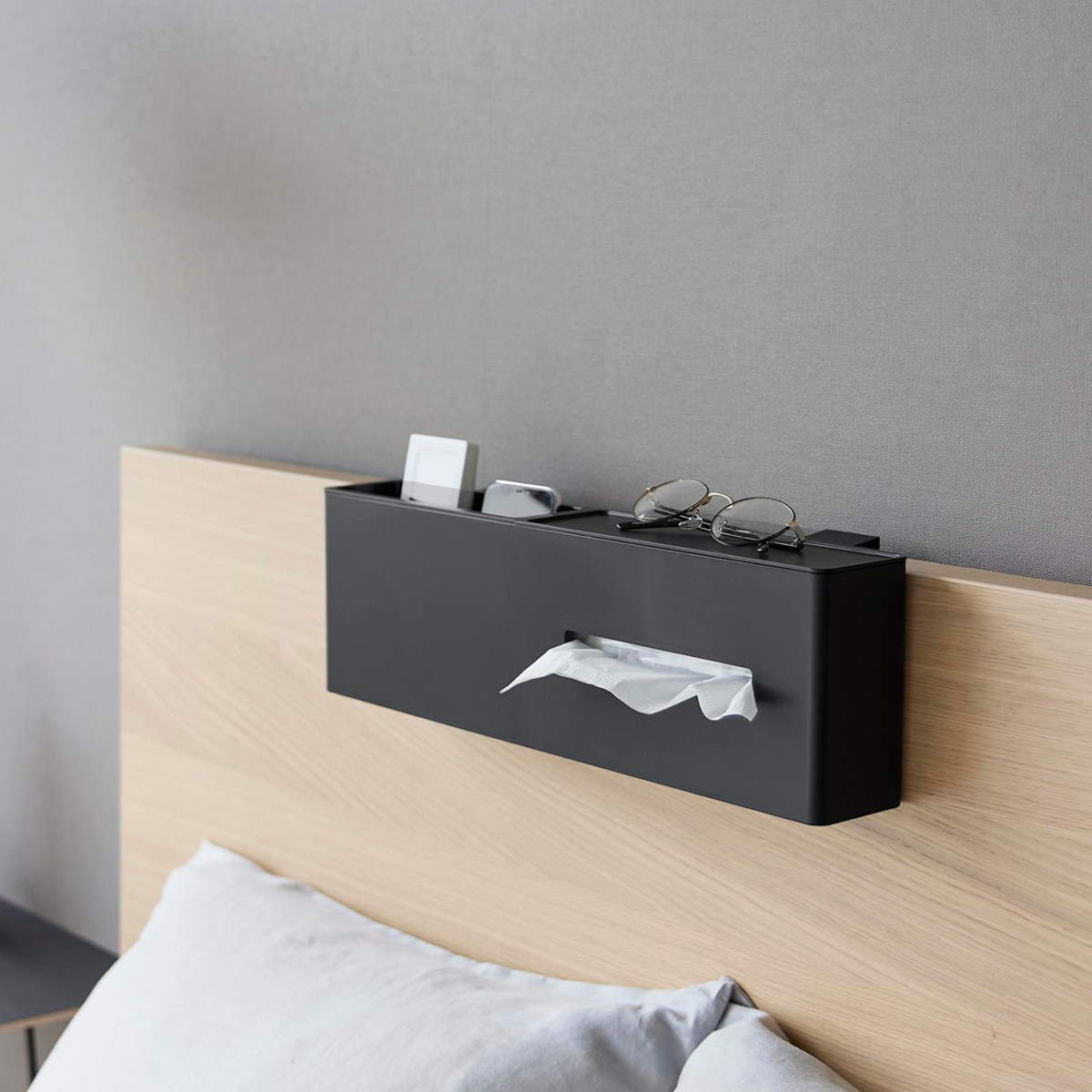 山崎実業 tower 引っ掛けティッシュケース&ダストボックス タワー ( 4903208014588 タワーシリーズ 引っ掛け ティッシュケース&ダストボックス ティッシュケース ダストボックス ティッシュペーパー ) 【ブラック】 ブラック