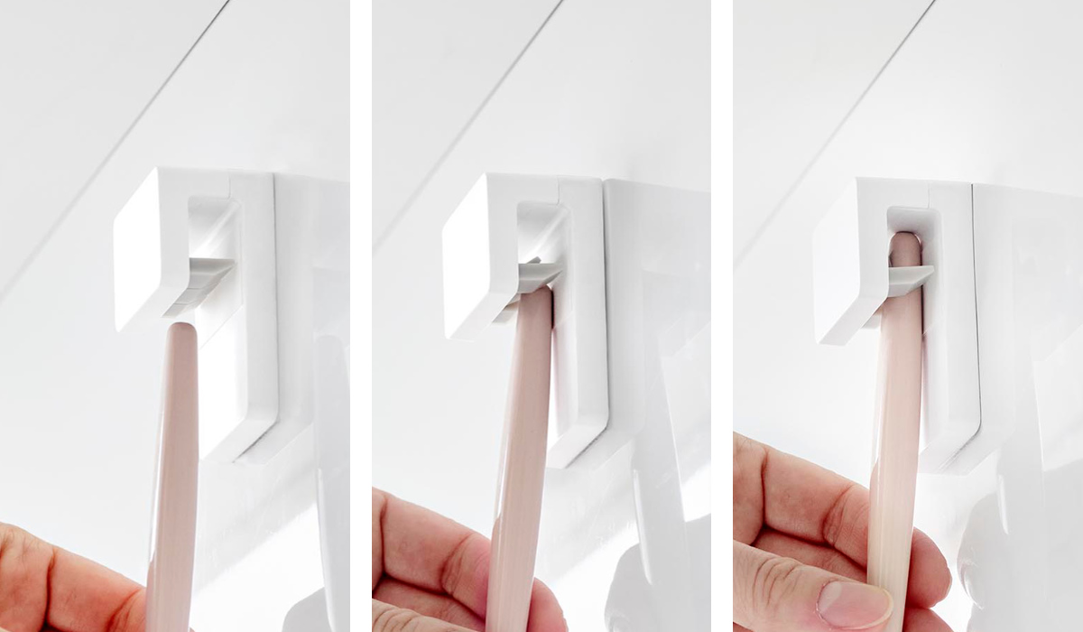 山崎実業 tower フィルムフック差し込み式歯ブラシ&チューブホルダー タワー W4 2個組 ( 4903208014939 タワーシリーズ フィルムフック 差し込み式 2個 歯ブラシ&チューブ ホルダー 差し込み ) 【ホワイト】 ホワイト