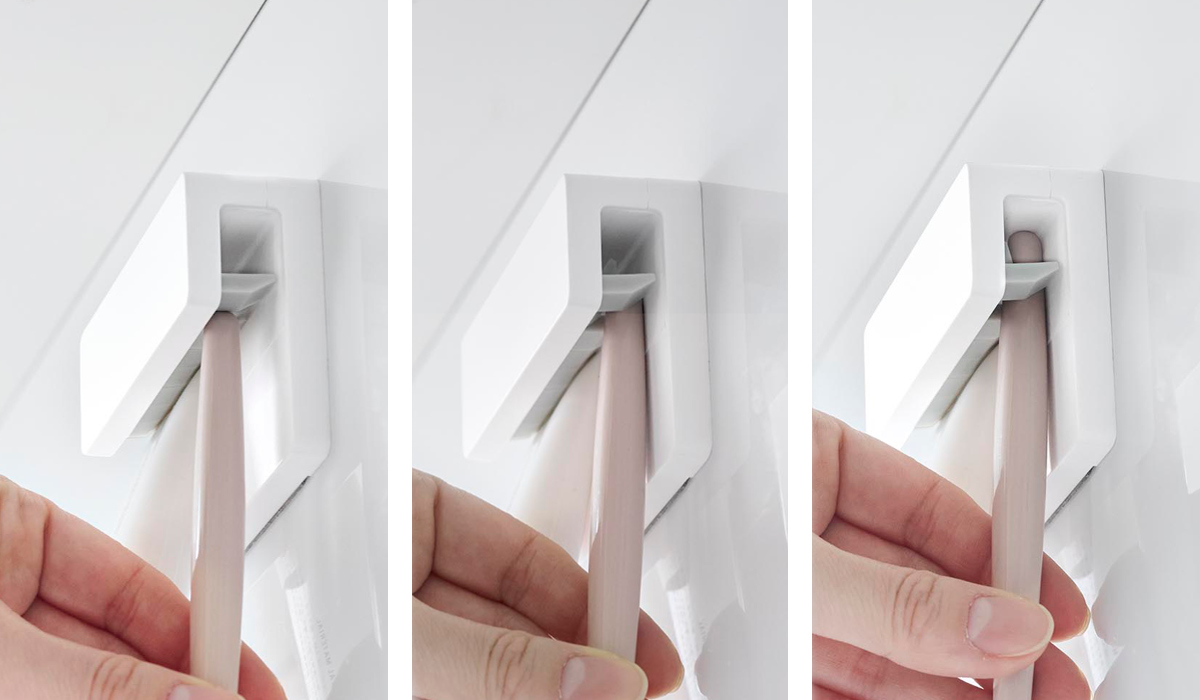 山崎実業 tower フィルムフック差し込み式歯ブラシ&チューブホルダー タワー W9 ( 4903208014953 タワーシリーズ フィルムフック 差し込み式 歯ブラシ&チューブ ホルダー 差し込み ) 【ホワイト】 ホワイト