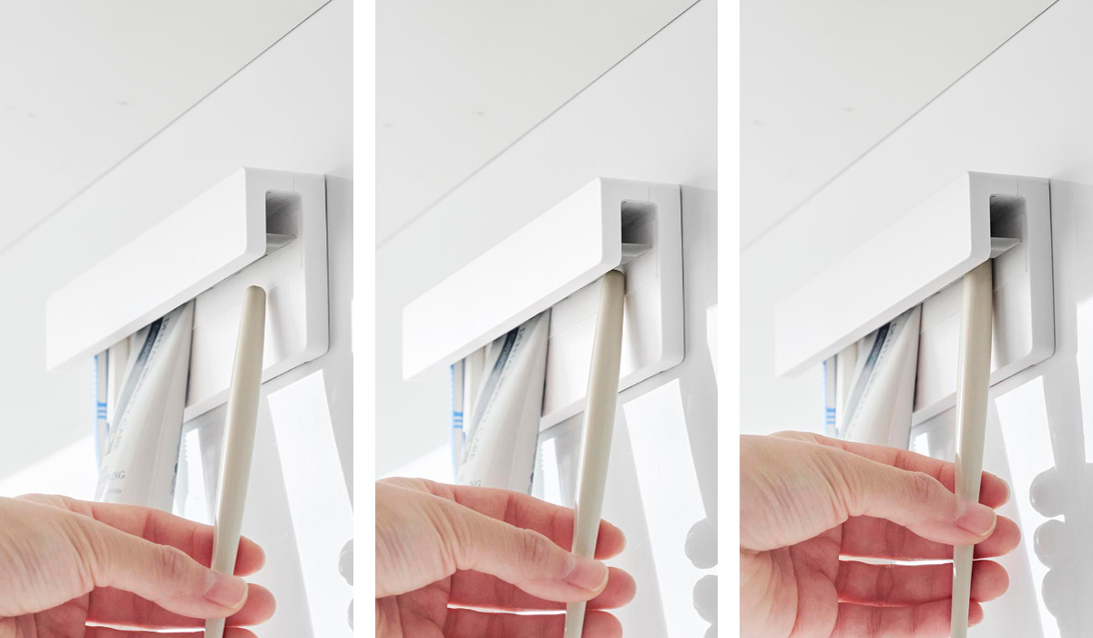 山崎実業 tower フィルムフック差し込み式歯ブラシ&チューブホルダー タワー W18 ( 4903208014977 タワーシリーズ フィルムフック 差し込み式 歯ブラシ&チューブ ホルダー 差し込み ) 【ブラック】 ブラック