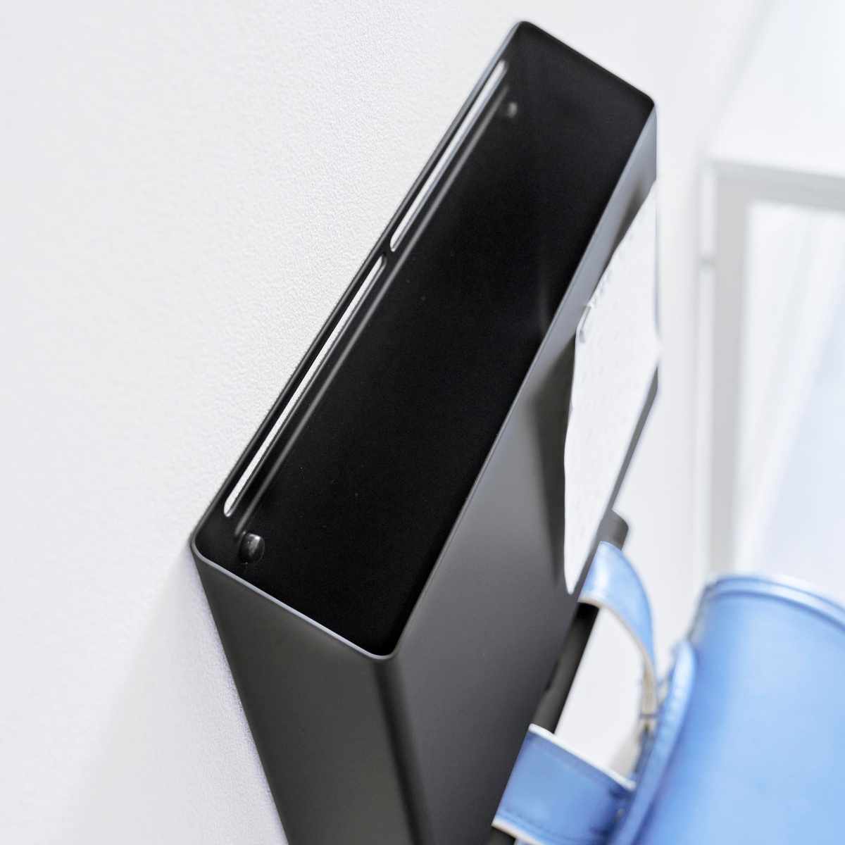 山崎実業 tower ウォールファイルボックス&ランドセルハンガー タワー 石こうボード壁対応 ( 4903208018654 タワーシリーズ ランドセルハンガー 石こうボード壁 ランドセル 収納 コンパクト ランドセル収納 ファイルボックス ) 【ブラック】 ブラック