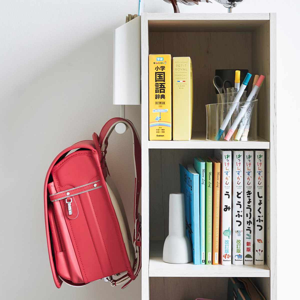 山崎実業 tower ウォールファイルボックス&ランドセルハンガー タワー 石こうボード壁対応 ( 4903208018654 タワーシリーズ ランドセルハンガー 石こうボード壁 ランドセル 収納 コンパクト ランドセル収納 ファイルボックス ) 【ブラック】 ブラック