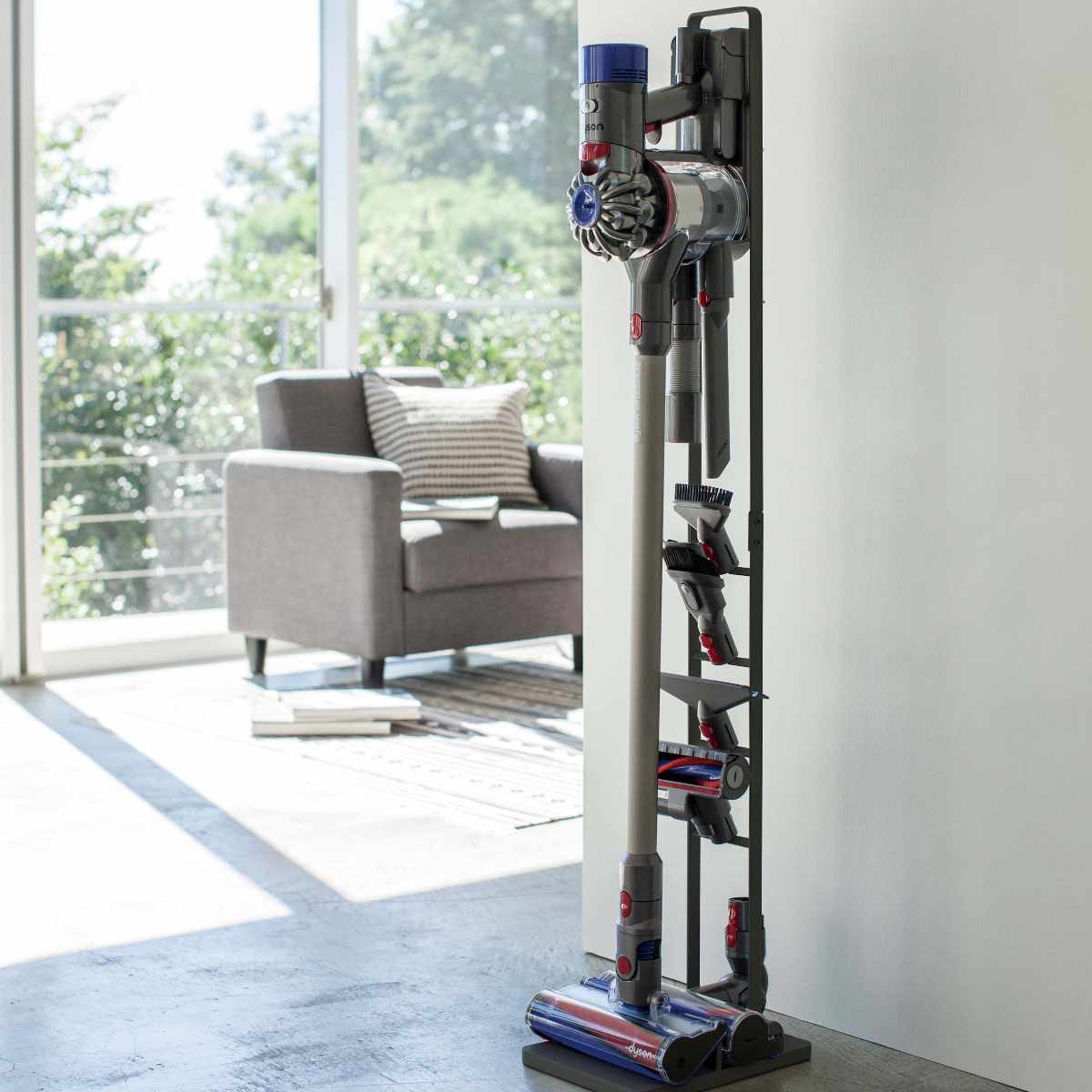 山崎実業 tower コードレスクリーナースタンド タワー ( 4903208035408 タワーシリーズ クリーナースタンド 掃除機スタンド ツールスタンド 掃除機 収納 縦型掃除機スタンド コードレス掃除機スタンド ) 【ホワイト】 ホワイト