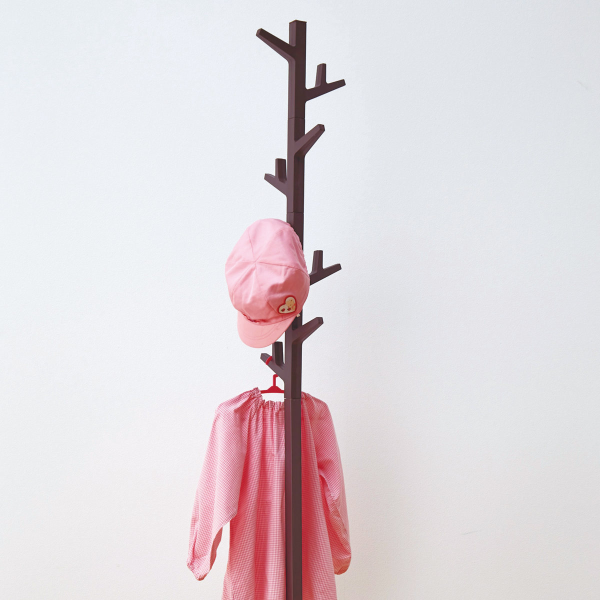 山崎実業 ポールハンガー ブランチ ( 4903208070669 ハンガーラック スリム コートハンガー ハンガーポール ラック スリムラック コートツリー 洋服掛け コート掛け カバン 鞄 帽子 収納 ) 【ブラウン】 ブラウン