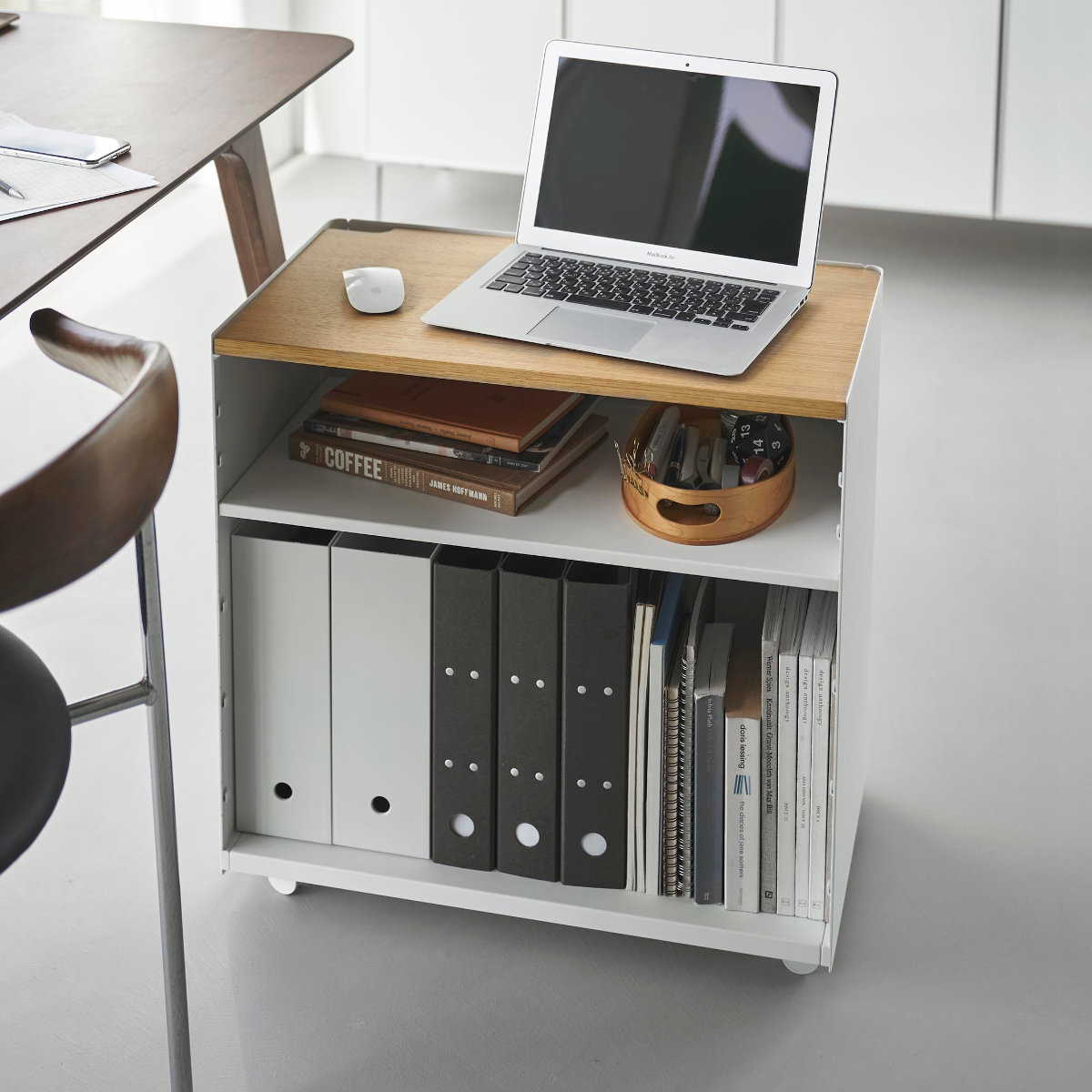 山崎実業 tower 隠せるテレワークワゴン タワー ( 4903208014243 タワーシリーズ テレワークワゴン ワゴン 隠せるワゴン テレワーク キャスター付きワゴン キャスター付き 隠す収納 収納 コンパクト ) 【ブラック】 ブラック