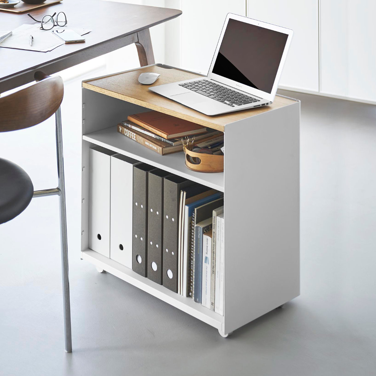 山崎実業 tower 隠せるテレワークワゴン タワー ( 4903208014243 タワーシリーズ テレワークワゴン ワゴン 隠せるワゴン テレワーク キャスター付きワゴン キャスター付き 隠す収納 収納 コンパクト ) 【ブラック】 ブラック