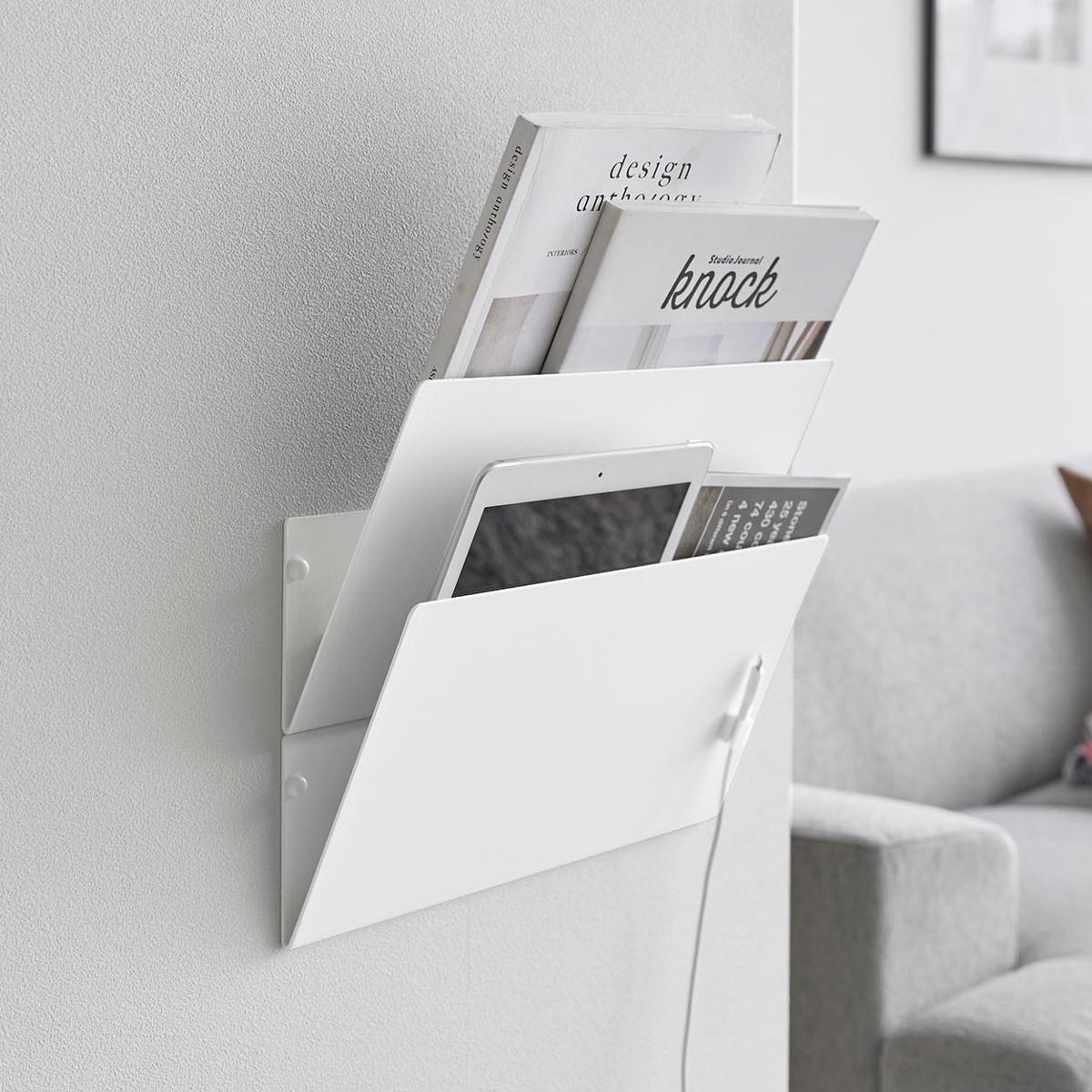 山崎実業 tower ウォール縦横連結プリント収納ラック タワー 石こうボード壁対応 2個組 ( 4903208013437 タワーシリーズ 縦横連結 2個 プリント収納 ラック 石膏ボード 石こうボード 壁面 レターケース ) 【ブラック】 ブラック