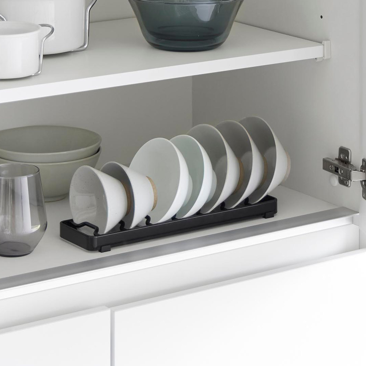 山崎実業 tower お椀スタンド タワー S ( 4903208013710 タワーシリーズ お椀 スタンド 椀 お茶椀 サラダボウル 省スペース シリコンクッション 食器 ラック 収納 食器立て 食器棚収納 ) 【ホワイト】 ホワイト