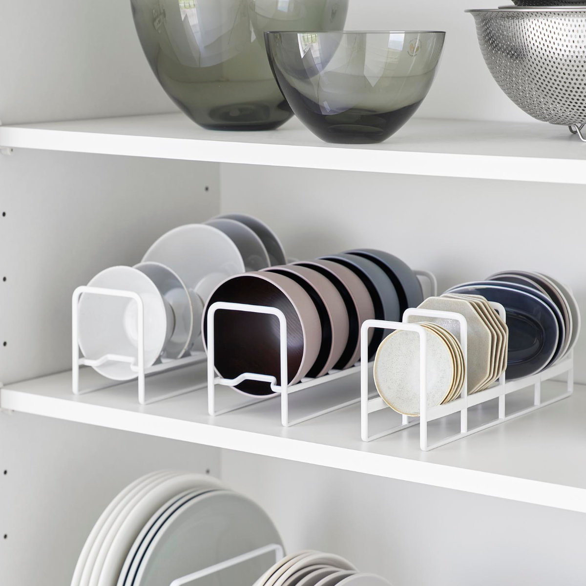 山崎実業 tower 豆皿収納ラック タワー ( 4903208013956 タワーシリーズ 豆皿 収納ラック 豆皿収納 お皿 スタンド 皿スタンド プレートスタンド 省スペース ディッシュ ラック 収納 食器 皿 食器立て 食器棚収納 プレート ) 【ホワイト】 ホワイト