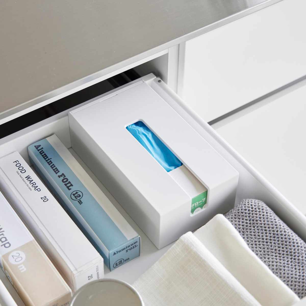 山崎実業 tower マグネット使い捨て手袋ホルダー タワー ( 4903208013796 タワーシリーズ 使い捨て手袋ホルダー マグネット ホルダー 使い捨て手袋 使い捨て手袋収納 収納 ストッカー コンパクト ) 【ホワイト】 ホワイト