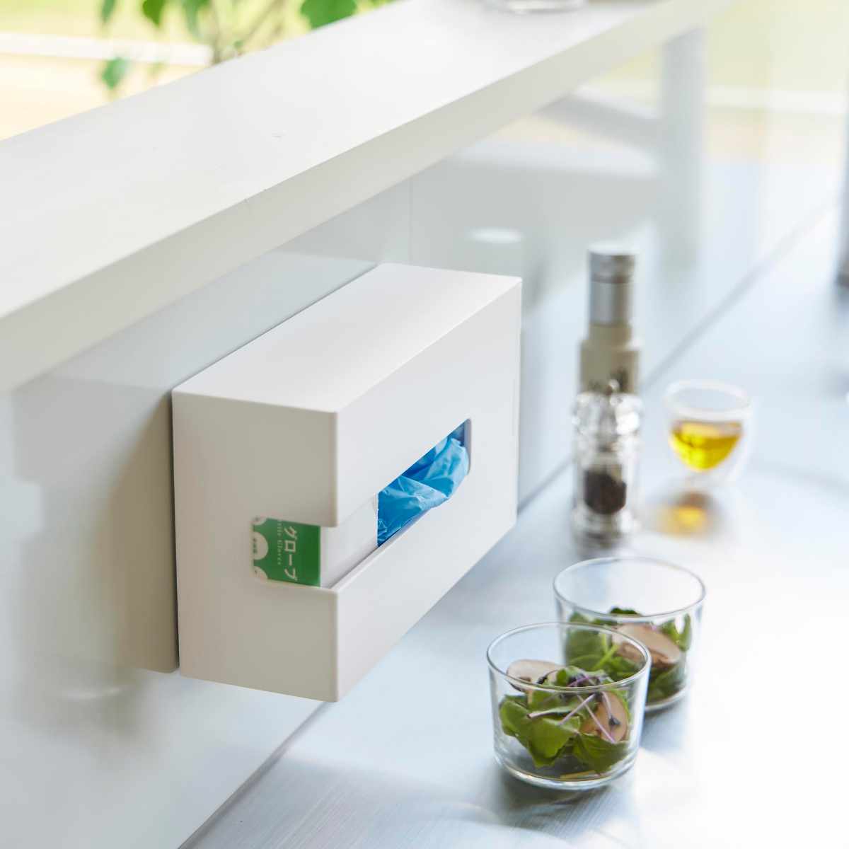 山崎実業 tower マグネット使い捨て手袋ホルダー タワー ( 4903208013796 タワーシリーズ 使い捨て手袋ホルダー マグネット ホルダー 使い捨て手袋 使い捨て手袋収納 収納 ストッカー コンパクト ) 【ホワイト】 ホワイト