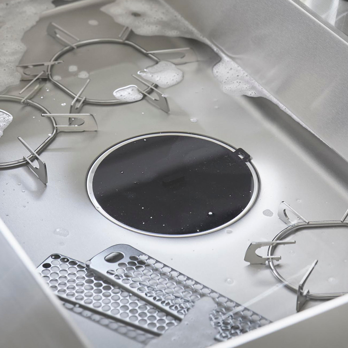 山崎実業 tower マグネット浸け置き洗いキャップ タワー ( 4903208013161 タワーシリーズ 浸け置き洗いキャップ マグネット シンク 食洗機対応 磁石 浮かせる シンク用 ふた カバー キッチン シンク掃除 つけ置き 台所 栓 浸け ) 【ホワイト】 ホワイト