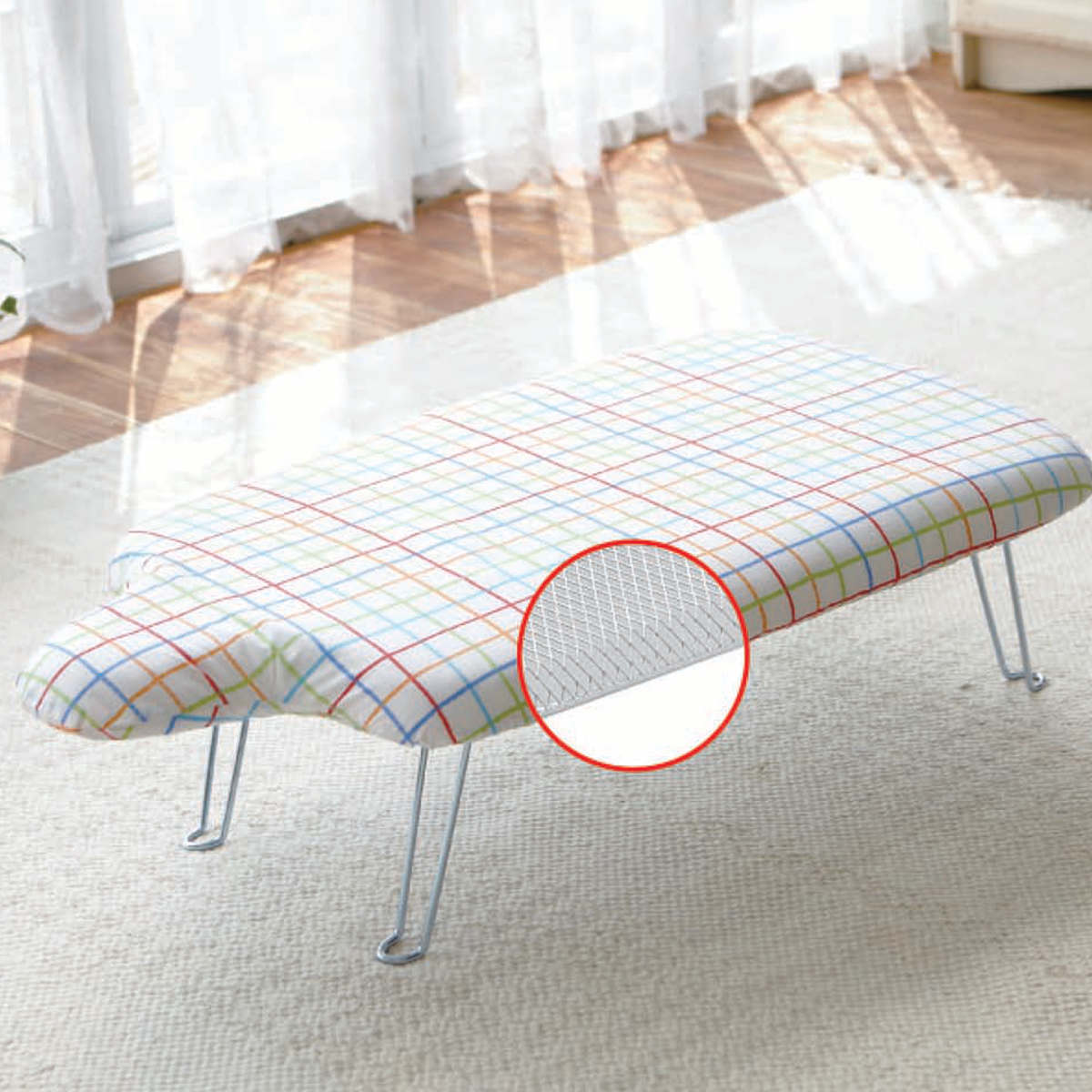 山崎実業 軽量人体型アイロン台フック付き レインボー ( 4903208078047 アイロン台 人体型 アイロンボード 脚付き 収納 コンパクト 折りたたみ アイロン掛け 作業台 )