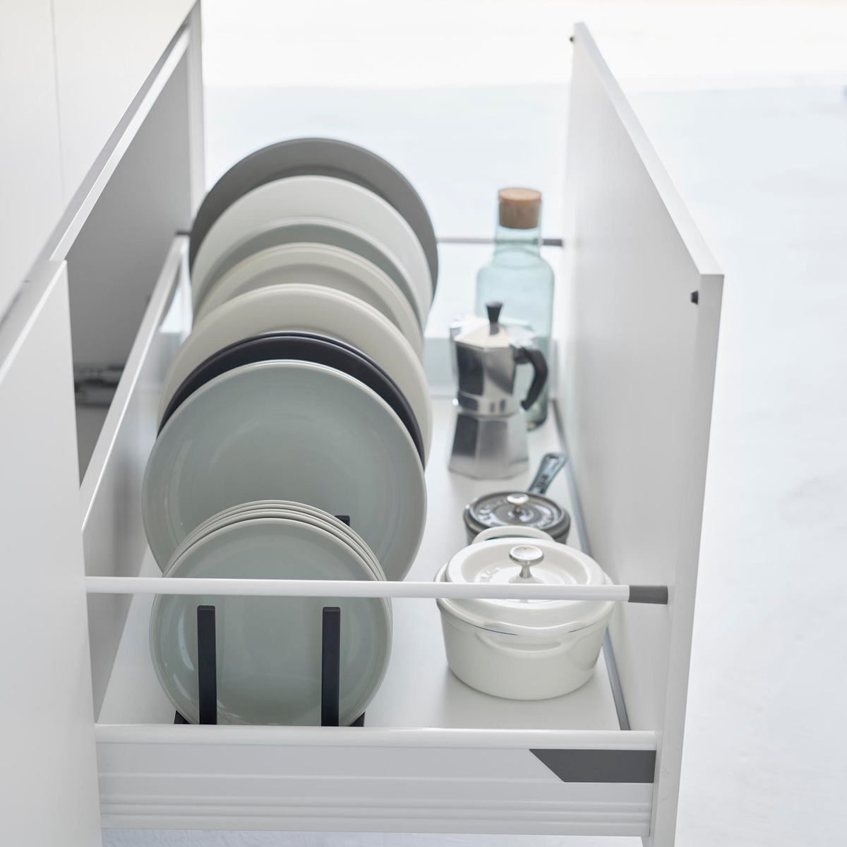 山崎実業 tower シンク下幅調節鍋蓋&フライパン収納スタンド タワー W40 ( 4903208013611 タワーシリーズ シンク下 鍋蓋&フライパン収納スタンド フライパンラック シンク下収納 鍋蓋立て 幅40cm ) 【ブラック】 ブラック