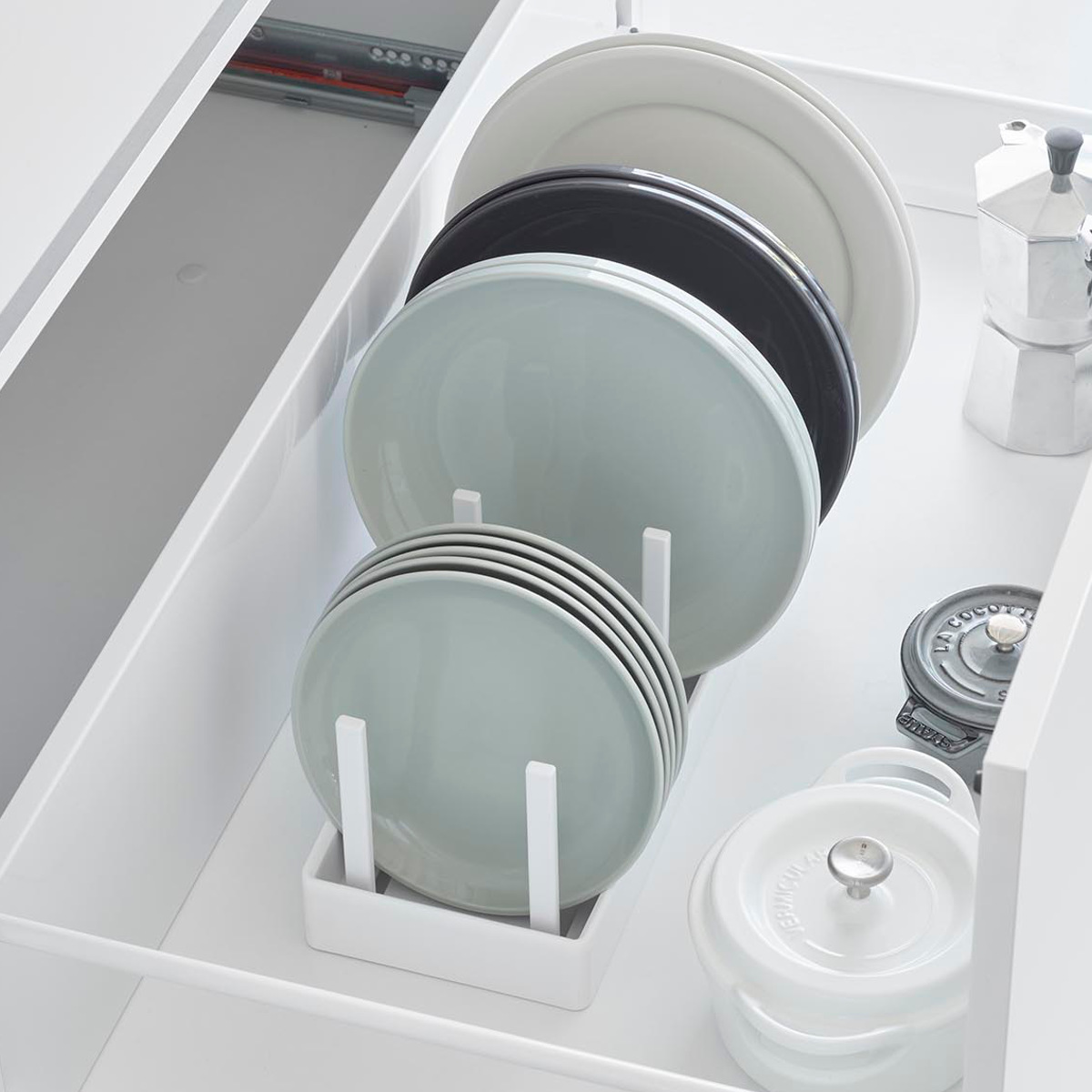 山崎実業 tower シンク下幅調節鍋蓋&フライパン収納スタンド タワー W40 ( 4903208013611 タワーシリーズ シンク下 鍋蓋&フライパン収納スタンド フライパンラック シンク下収納 鍋蓋立て 幅40cm ) 【ブラック】 ブラック