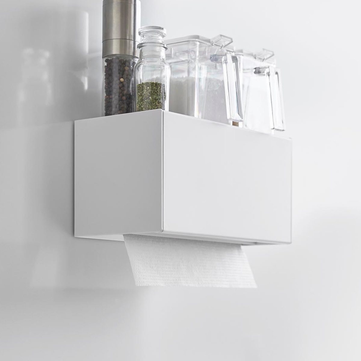 山崎実業 tower フィルムフックペーパータオルディスペンサー タワー ( 4903208013772 タワーシリーズ ペーパータオルディスペンサー フィルムフック ペーパータオルケース ペーパータオルホルダー ) 【ブラック】 ブラック