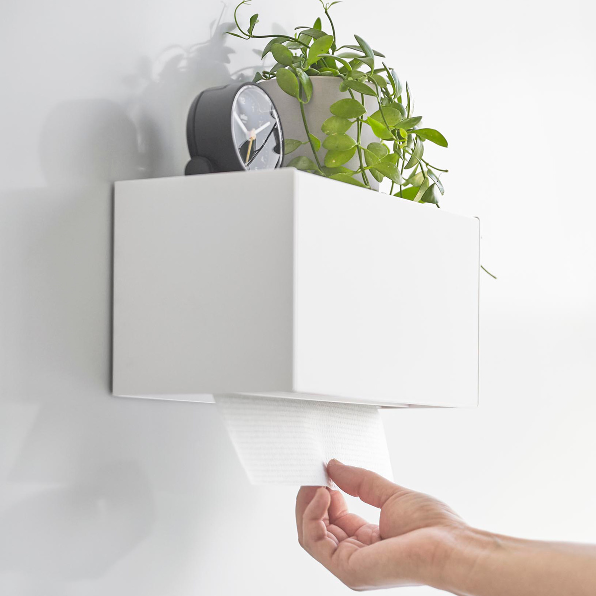 山崎実業 tower フィルムフックペーパータオルディスペンサー タワー ( 4903208013772 タワーシリーズ ペーパータオルディスペンサー フィルムフック ペーパータオルケース ペーパータオルホルダー ) 【ブラック】 ブラック