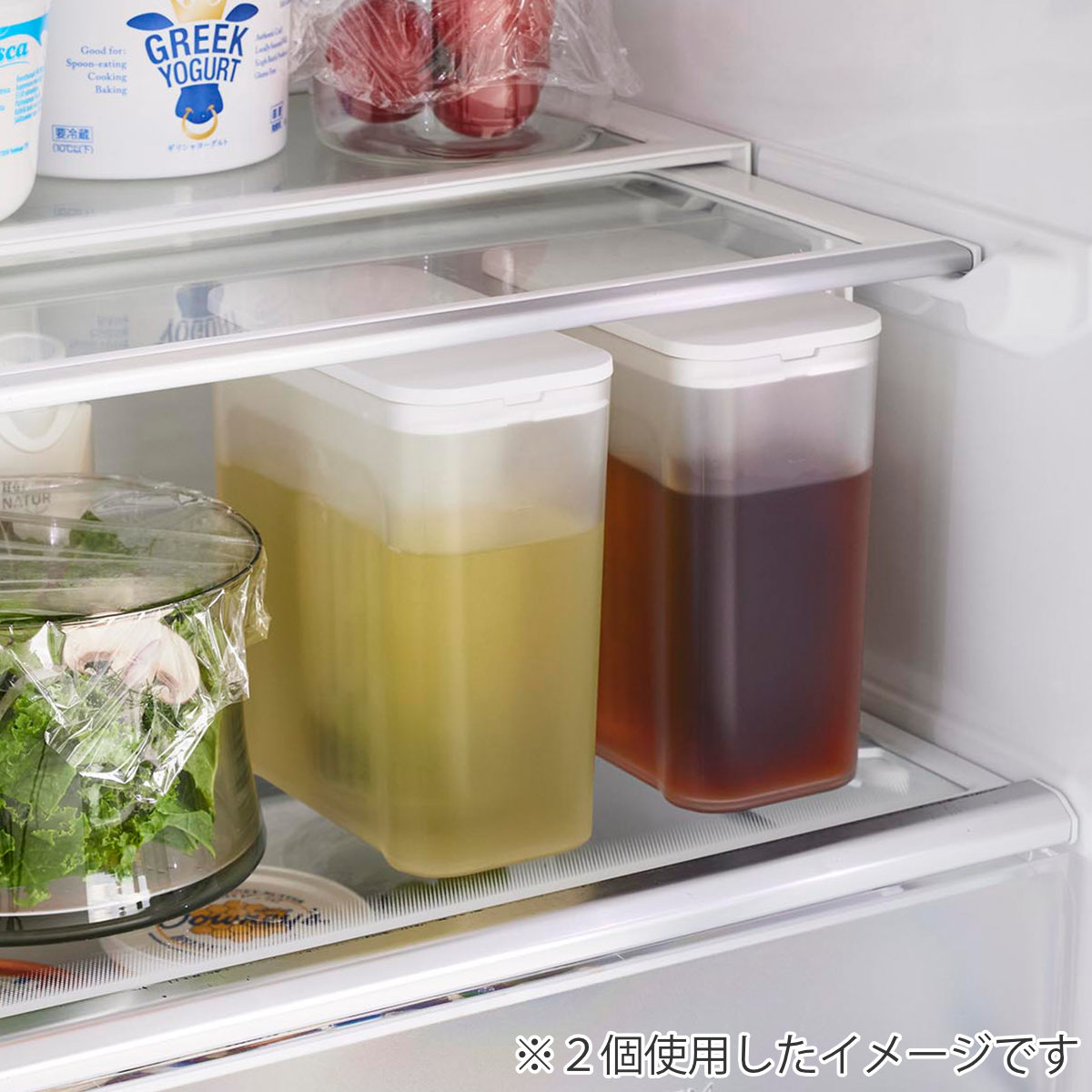 山崎実業 tower 棚に入れられる冷水筒 タワー 1L ( 4903208016902 タワーシリーズ 冷水筒 食洗機対応 1リットル ピッチャー 水差し 水さし 麦茶ポット 冷水ポット メッシュフィルター付き パッキンレス ) 【ホワイト】 ホワイト