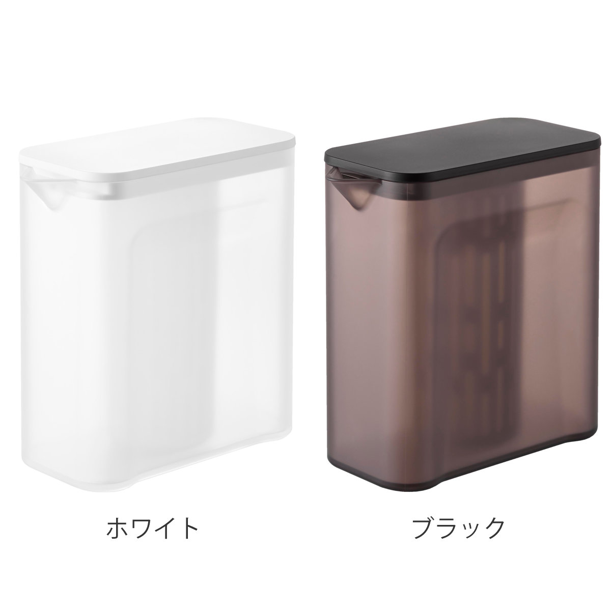 山崎実業 tower 棚に入れられる冷水筒 タワー 1L ( 4903208016902 タワーシリーズ 冷水筒 食洗機対応 1リットル ピッチャー 水差し 水さし 麦茶ポット 冷水ポット メッシュフィルター付き パッキンレス ) 【ホワイト】 ホワイト