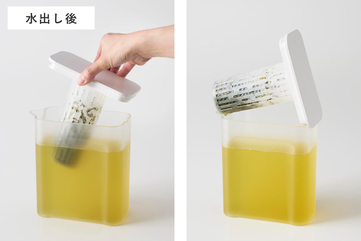 山崎実業 tower 棚に入れられる冷水筒 タワー 1L ( 4903208016902 タワーシリーズ 冷水筒 食洗機対応 1リットル ピッチャー 水差し 水さし 麦茶ポット 冷水ポット メッシュフィルター付き パッキンレス ) 【ホワイト】 ホワイト