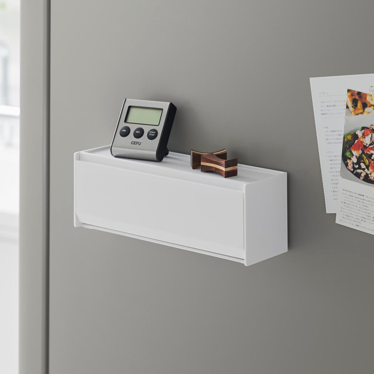 山崎実業 tower マグネットカトラリーケース タワー ( 4903208084628 タワーシリーズ カトラリーケース 磁石 マグネット 浮かせる収納 浮かせて収納 フラップ式 カトラリー収納 箸入れ 食卓 卓上 ) 【ブラック】 ブラック