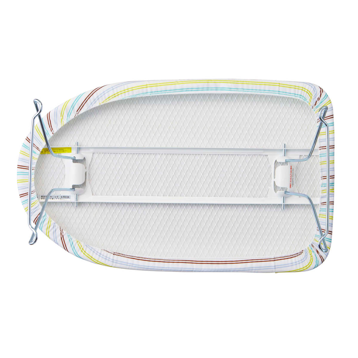 山崎実業 軽量スチールメッシュアイロン台 ストライプ ( 4903208074179 アイロン台 アイロン掛け 折りたたみ ストライプ柄 アイロン 台 作業台 スチールメッシュ構造 軽量 コンパクト )