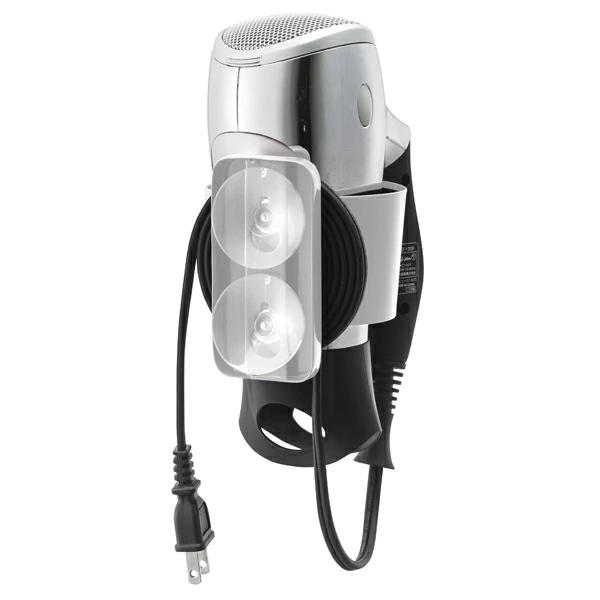 山崎実業 ウォールドライヤーホルダー ボーテス ( 4903208075848 ドライヤー収納 ドライヤー 収納 ホルダー 吸盤 鏡 ミラー ドライヤー置き ドライヤースタンド コード収納 洗面台 収納グッズ )