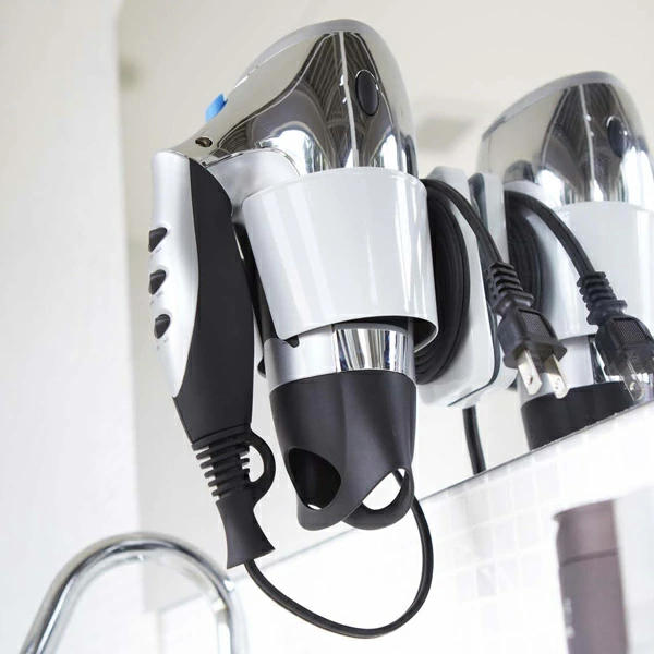 山崎実業 ウォールドライヤーホルダー ボーテス ( 4903208075848 ドライヤー収納 ドライヤー 収納 ホルダー 吸盤 鏡 ミラー ドライヤー置き ドライヤースタンド コード収納 洗面台 収納グッズ )