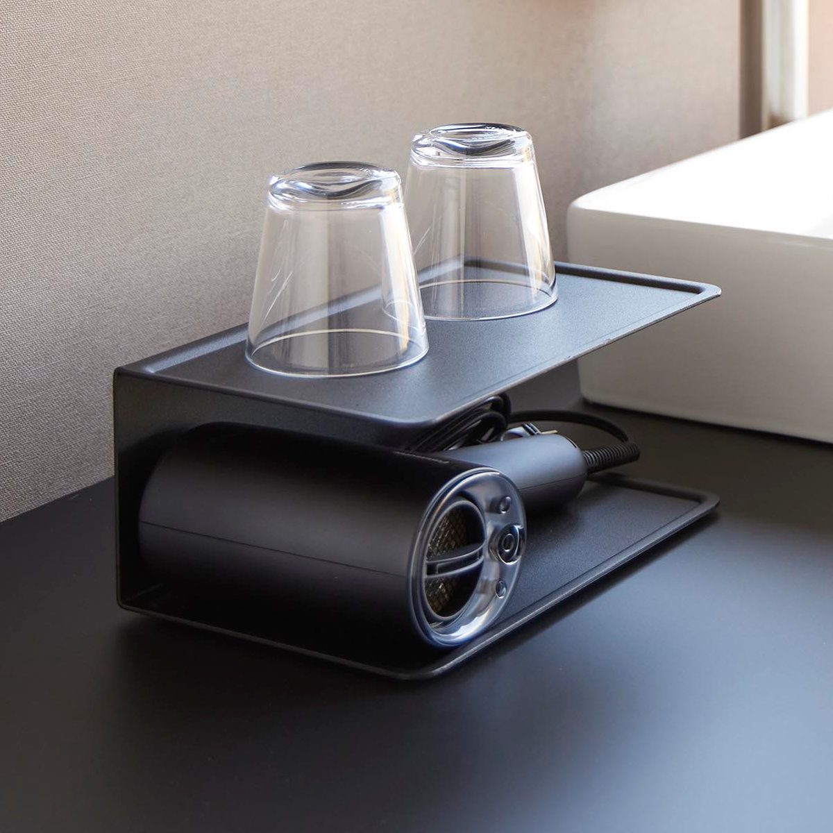 山崎実業 tower アメニティー収納 タワー 2段 ( 4903208100922 タワーシリーズ 2段収納 アメニティ収納 ホテルライク スチール製 インテリア 小物置き 洗面 洗面収納 すっきり スッキリ トレー ) 【ホワイト】 ホワイト