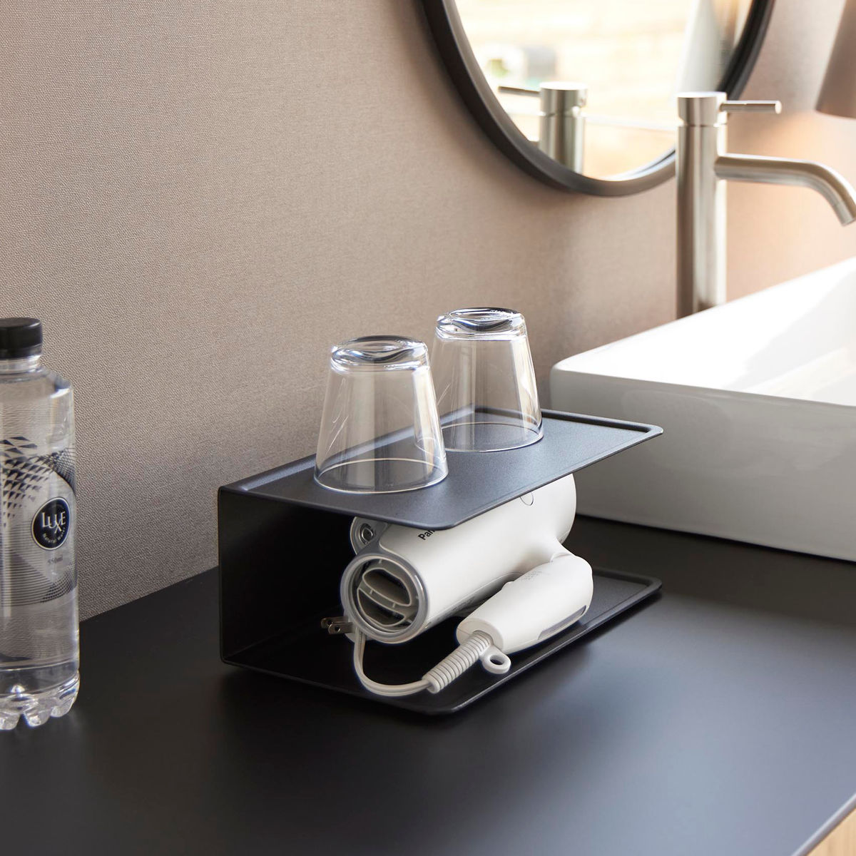 山崎実業 tower アメニティー収納 タワー 2段 ( 4903208100922 タワーシリーズ 2段収納 アメニティ収納 ホテルライク スチール製 インテリア 小物置き 洗面 洗面収納 すっきり スッキリ トレー ) 【ホワイト】 ホワイト