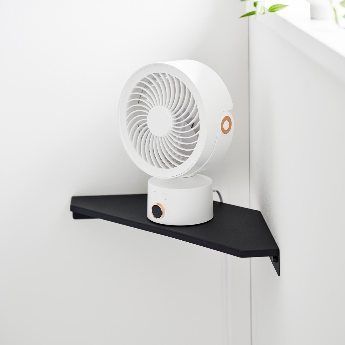 山崎実業 smart ウォールコーナーサーキュレーターラック スマート S 石こうボード壁対応 ( 4903208101479 スマートシリーズ コーナーシェルフ 石こうボード壁 サーキュレーターラック シェルフ ピン 角 ウォールシェルフ 壁掛け ) 【ブラック】 ブラック