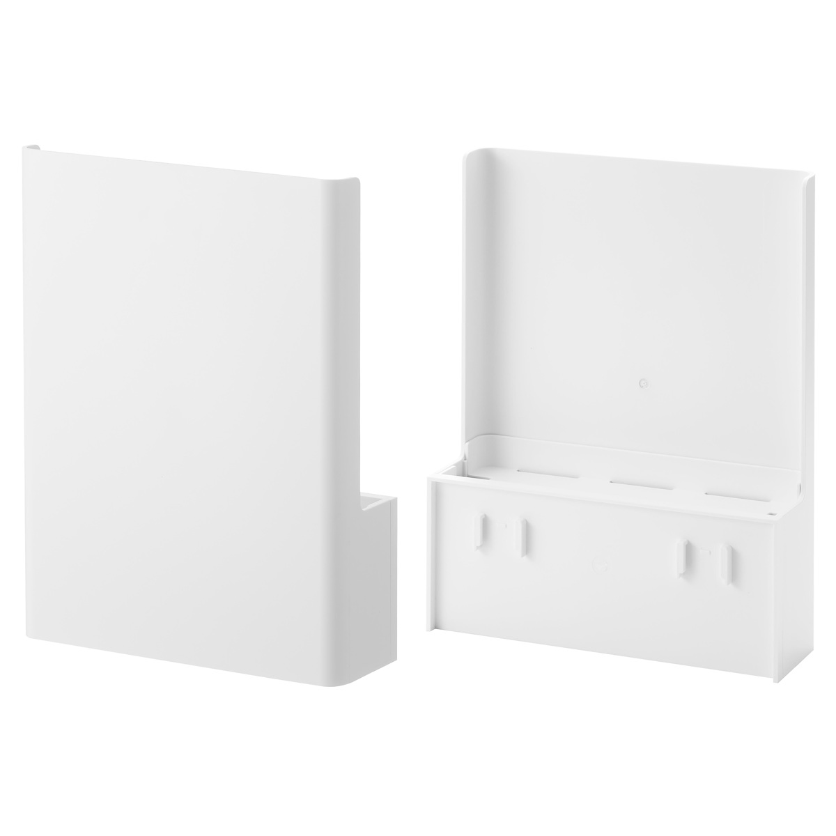 山崎実業 tower ウォール隠せるルーター収納 タワー Sサイズ 石こうボード壁対応 ( 4903208100748 タワーシリーズ 隠せるルーター収納 S 石こうボード壁 隠せる ルーター収納 壁面収納 壁 ) 【ブラック】 ブラック