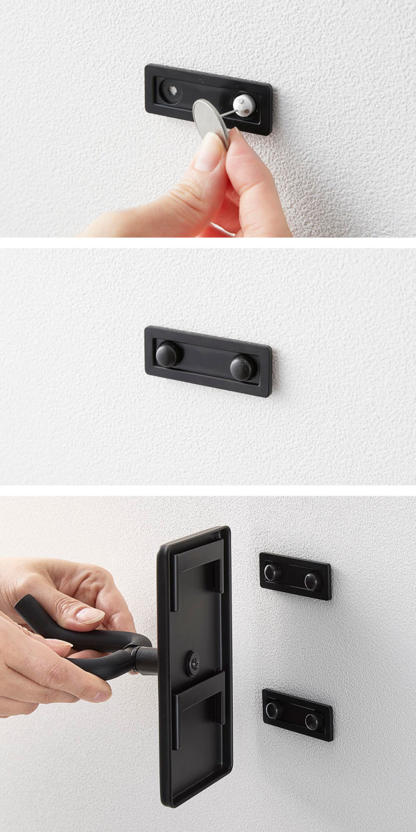 山崎実業 tower ウォール角度調節ドライヤーホルダー タワー 石こうボード壁対応 ( 4903208101042 タワーシリーズ 角度調節ドライヤーホルダー 角度調節可能 石こうボード壁 ドライヤーホルダー ハンズフリー ) 【ブラック】 ブラック