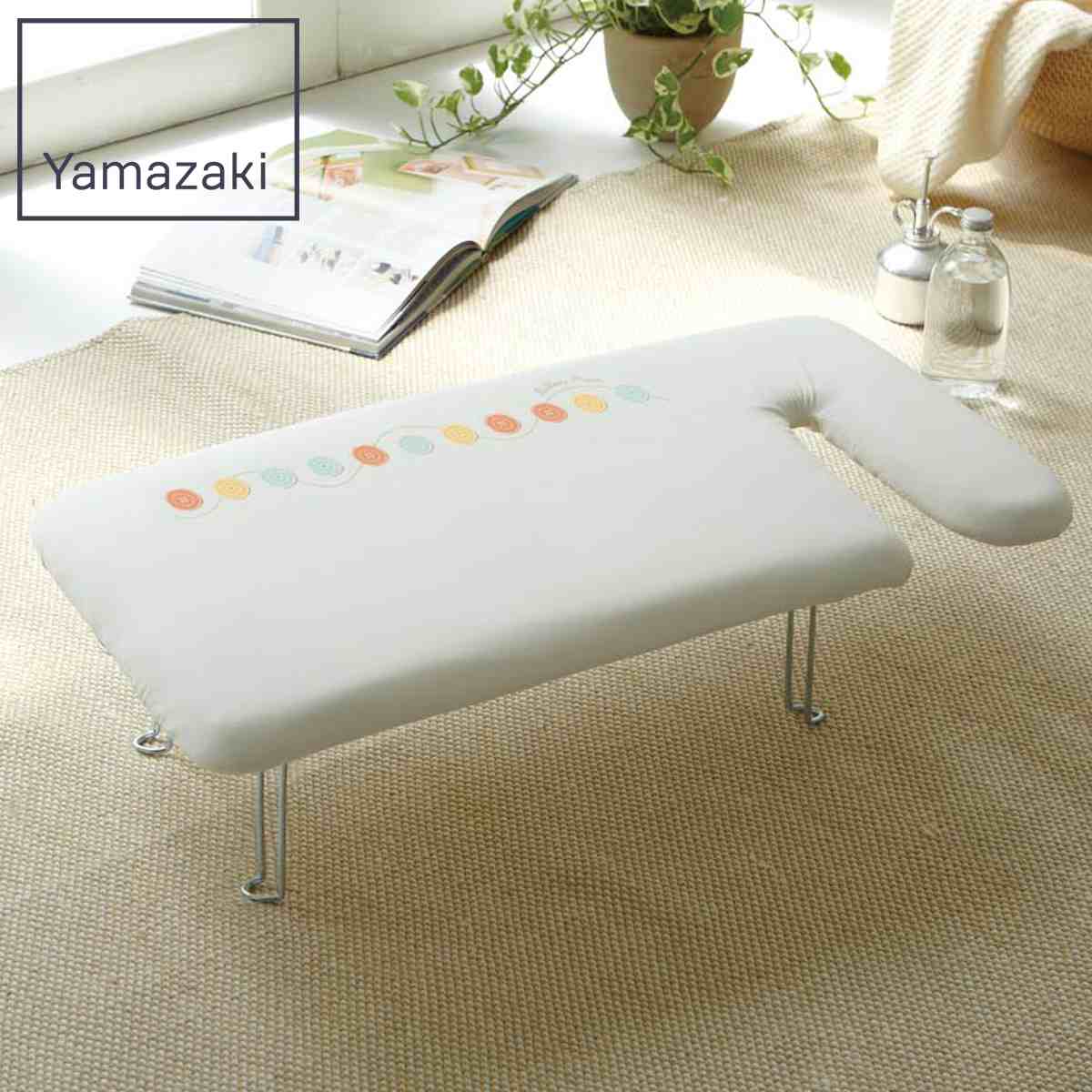 アイロン台 仕上げ馬一体型 軽量 ペアプレス フック付き ( アイロンマット 仕上げ馬 山崎実業 プレス台 アイロン掛け 作業台 スチールメッシュ構造 折りたたみ ハンガーフック ワイド 仕上げ馬一体 ボタンプレス 収納 )