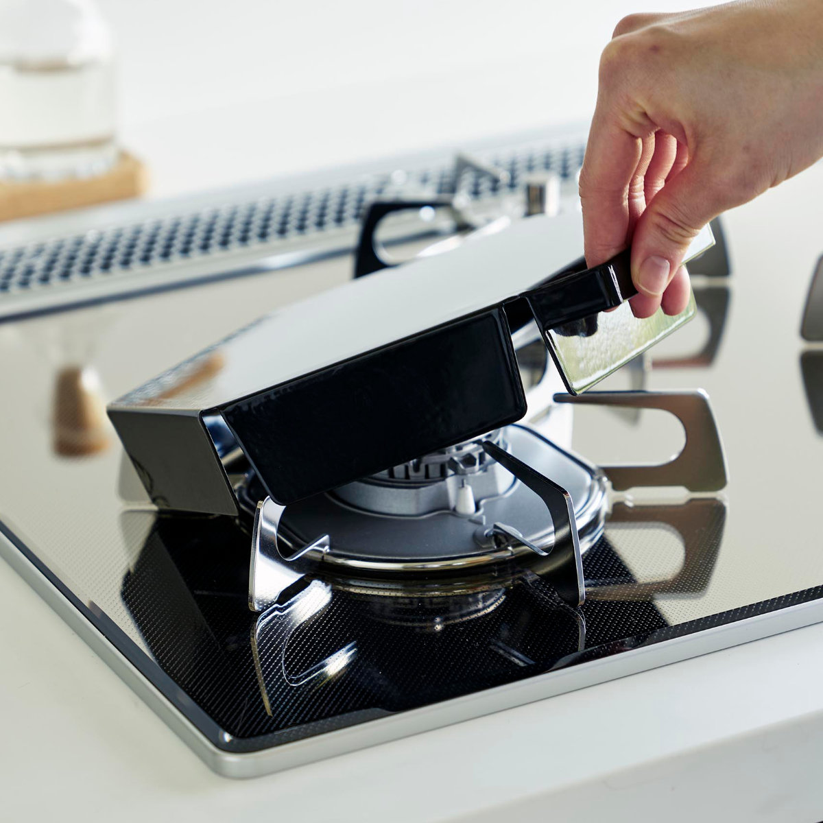 山崎実業 tower 立てて置ける五徳カバー タワー 2個セット ( 4903208014137 タワーシリーズ 五徳カバー コンロカバー ガスコンロカバー カバー コンロ用カバー コンパクト レンジカバー 2個 ) 【ホワイト】 ホワイト