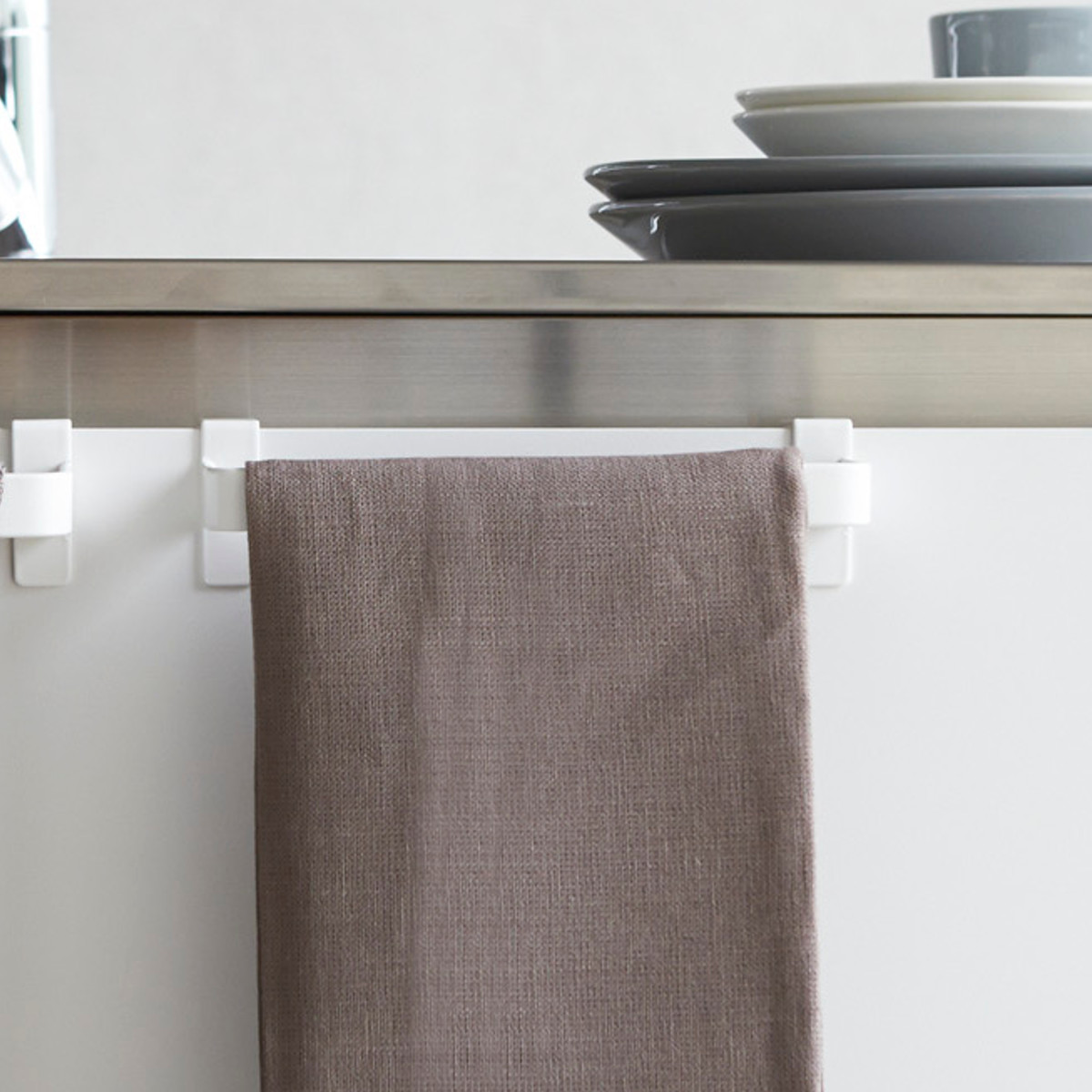 山崎実業 Plate タオルハンガー プレート ( 4903208027939 プレートシリーズ タオルバー ふきん掛け タオルホルダー 引っ掛け ドア用 タオル ハンガー キッチン収納 キッチンハンガー キッチン 収納 )