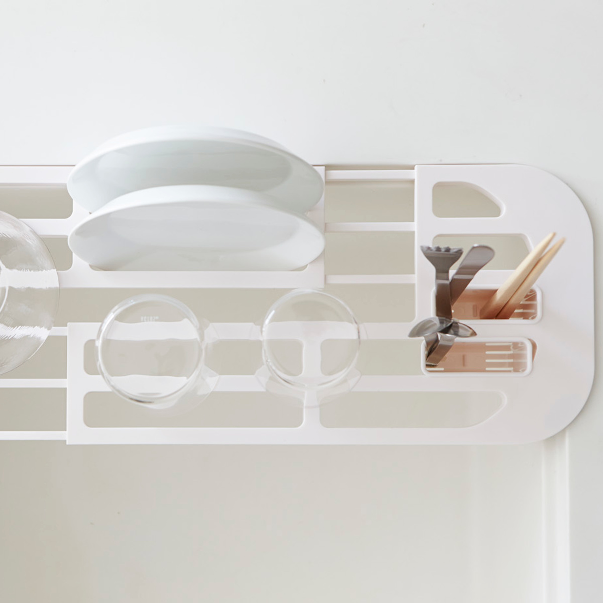 山崎実業 AQUA 伸縮水切りラック アクア ( 4903208028950 アクアシリーズ 水切りラック 伸縮式水切りラック 水切りトレー 水切りトレイ ディッシュラック ディッシュスタンド 皿立て キッチン 収納 食器 皿 乾燥 シンク上 )