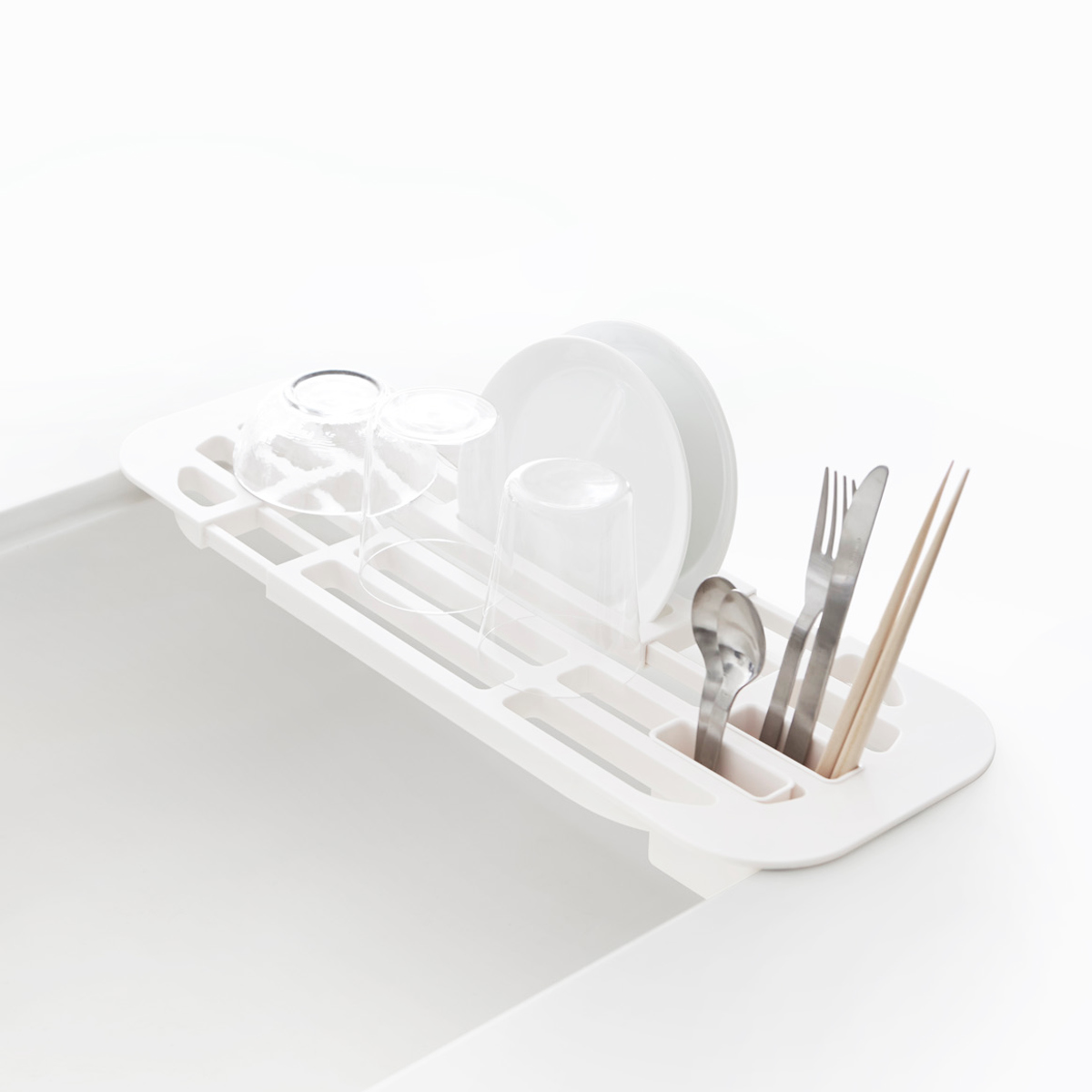 山崎実業 AQUA 伸縮水切りラック アクア ( 4903208028950 アクアシリーズ 水切りラック 伸縮式水切りラック 水切りトレー 水切りトレイ ディッシュラック ディッシュスタンド 皿立て キッチン 収納 食器 皿 乾燥 シンク上 )