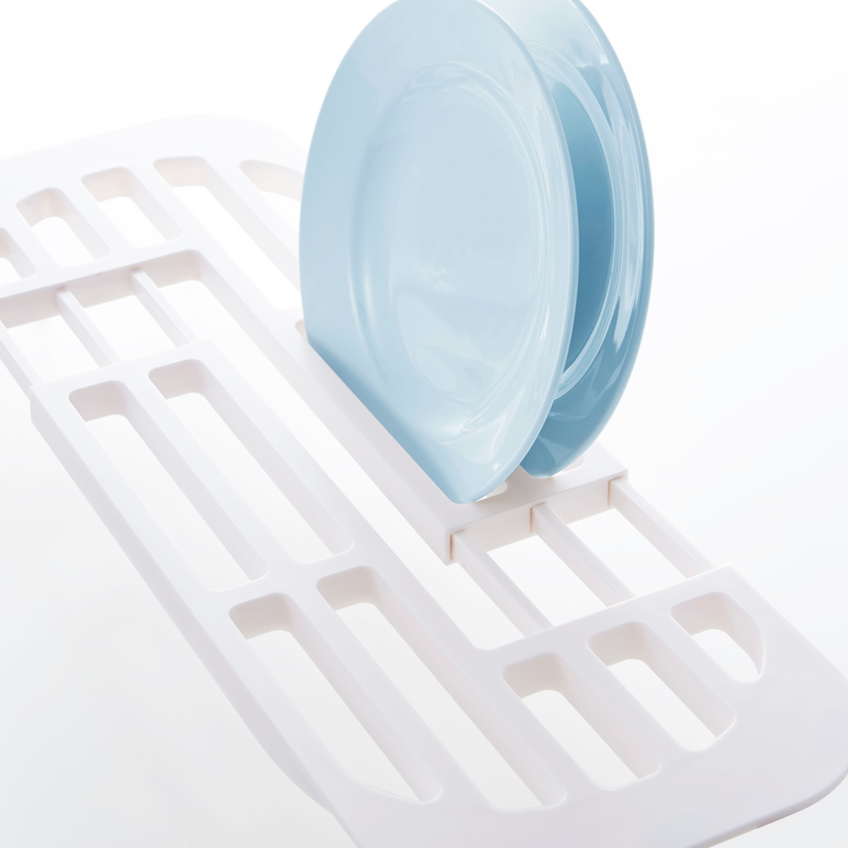 山崎実業 AQUA 伸縮水切りラック アクア ( 4903208028950 アクアシリーズ 水切りラック 伸縮式水切りラック 水切りトレー 水切りトレイ ディッシュラック ディッシュスタンド 皿立て キッチン 収納 食器 皿 乾燥 シンク上 )