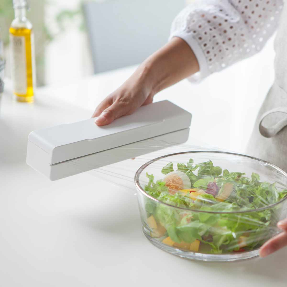 山崎実業 AQUA マグネット ラップケース S アクア ホワイト ( 4903208032391 アクアシリーズ ラップケースS ラップホルダー ラップ収納 ラップ立て ラップ置き ラップスタンド キッチン収納 磁石 )