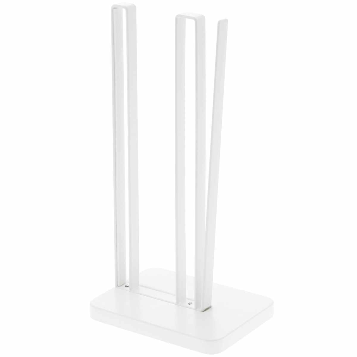 山崎実業 Plate 片手で切れる キッチンペーパーホルダー プレート ホワイト ( 4903208032605 プレートシリーズ ペーパーホルダー ペーパースタンド 縦置き キッチンペーパースタンド クッキングペーパースタンド )