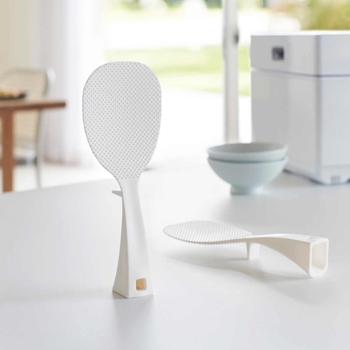 山崎実業 AQUA 立って置ける しゃもじ アクア ( 4903208028929 アクアシリーズ 立つしゃもじ 食洗機対応 立つ 3WAY シャモジ 杓文字 立つ杓文字 立つシャモジ 自立しゃもじ 食器洗い乾燥機 食器洗い乾燥機対応 置く )