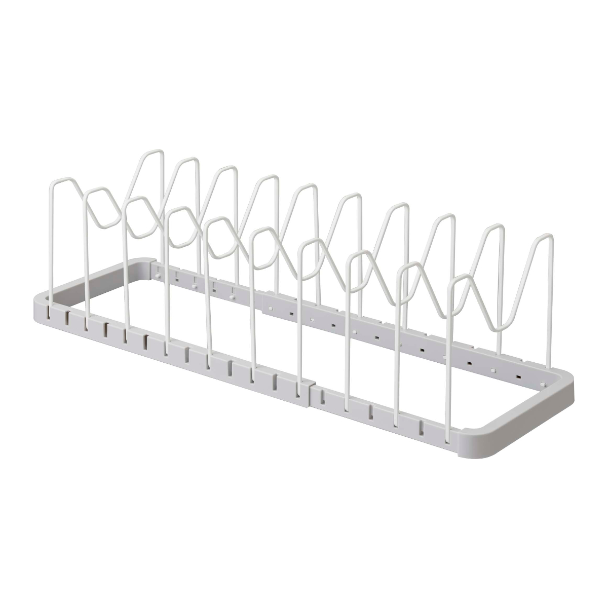 山崎実業 Plate シンク下 伸縮鍋蓋&フライパンスタンド プレート ( 4903208039659 プレートシリーズ 鍋蓋スタンド フライパンスタンド シンク下収納 伸縮スタンド 鍋蓋&フライパン スタンド 伸縮 伸縮式 フライパンラック )