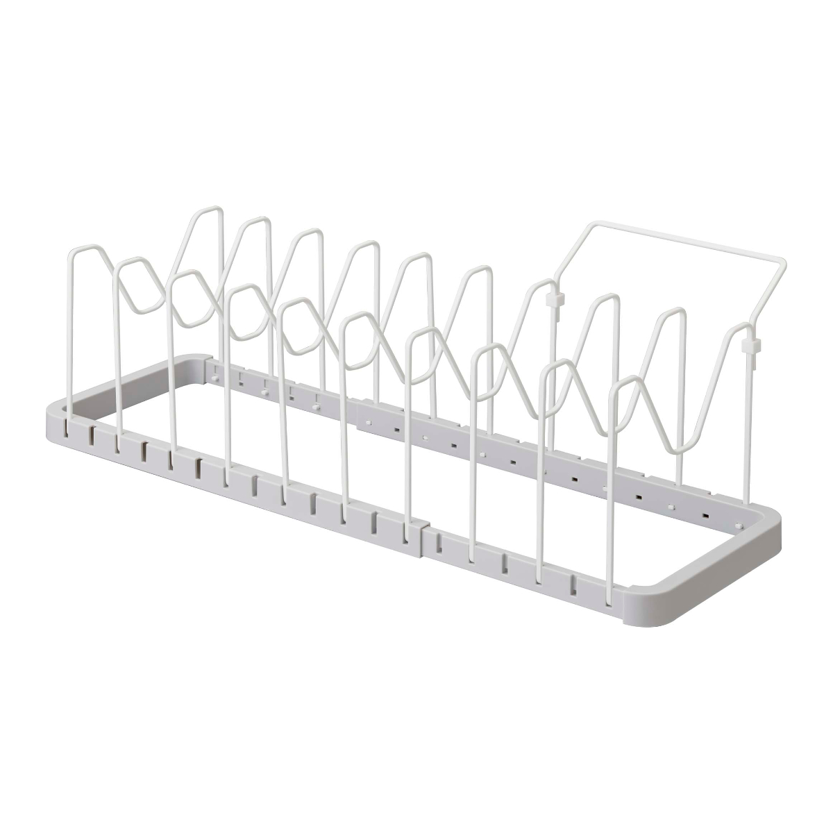 山崎実業 Plate シンク下 伸縮鍋蓋&フライパンスタンド プレート ( 4903208039659 プレートシリーズ 鍋蓋スタンド フライパンスタンド シンク下収納 伸縮スタンド 鍋蓋&フライパン スタンド 伸縮 伸縮式 フライパンラック )