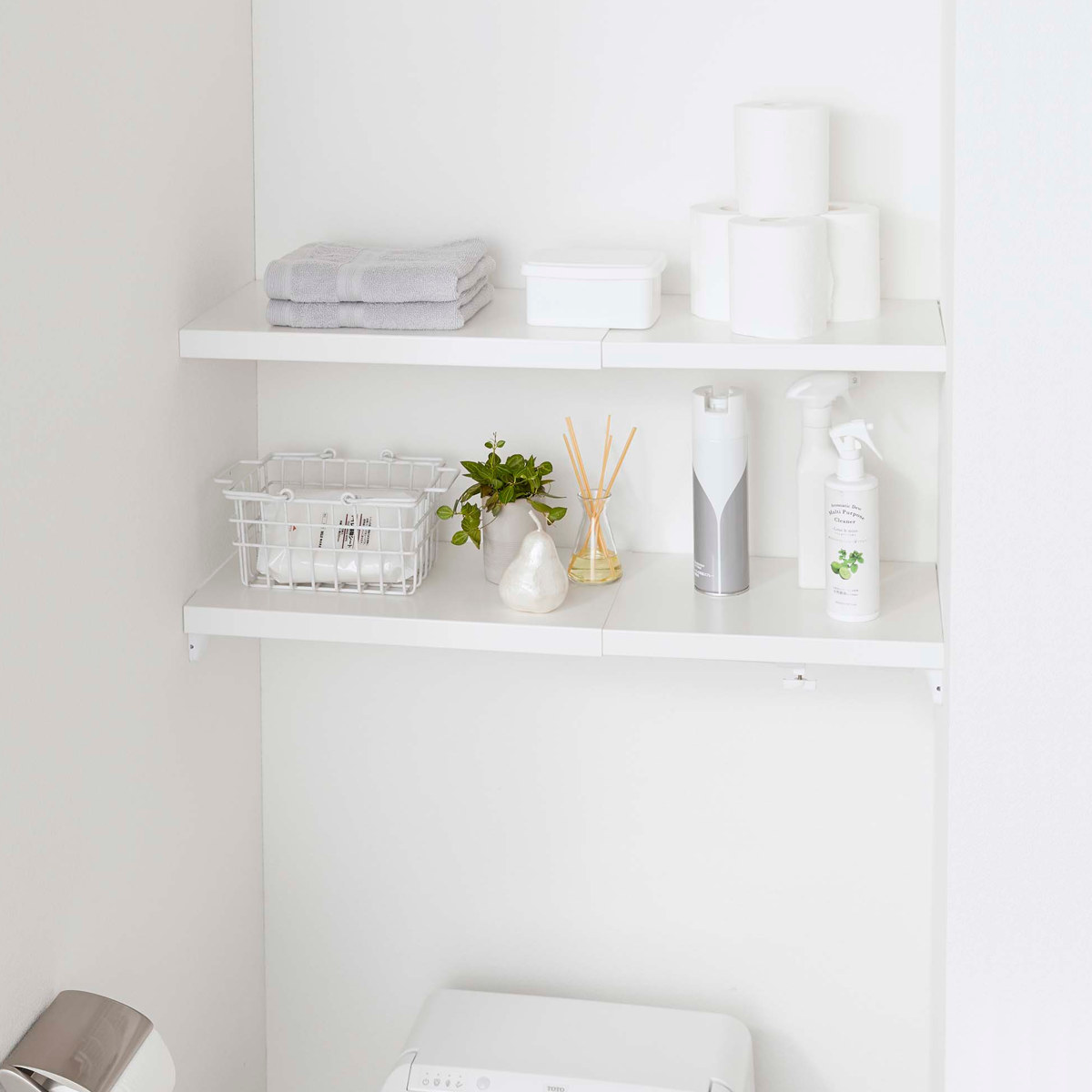 山崎実業 Plate 伸縮 つっぱり棒用棚板 プレート S ( 4903208053242 プレートシリーズ つっぱり棒用 棚板 伸縮棚板 突っ張り棒 棚 板 収納 突っ張り棚 つっぱり棚 収納棚 ラック 伸縮式 )