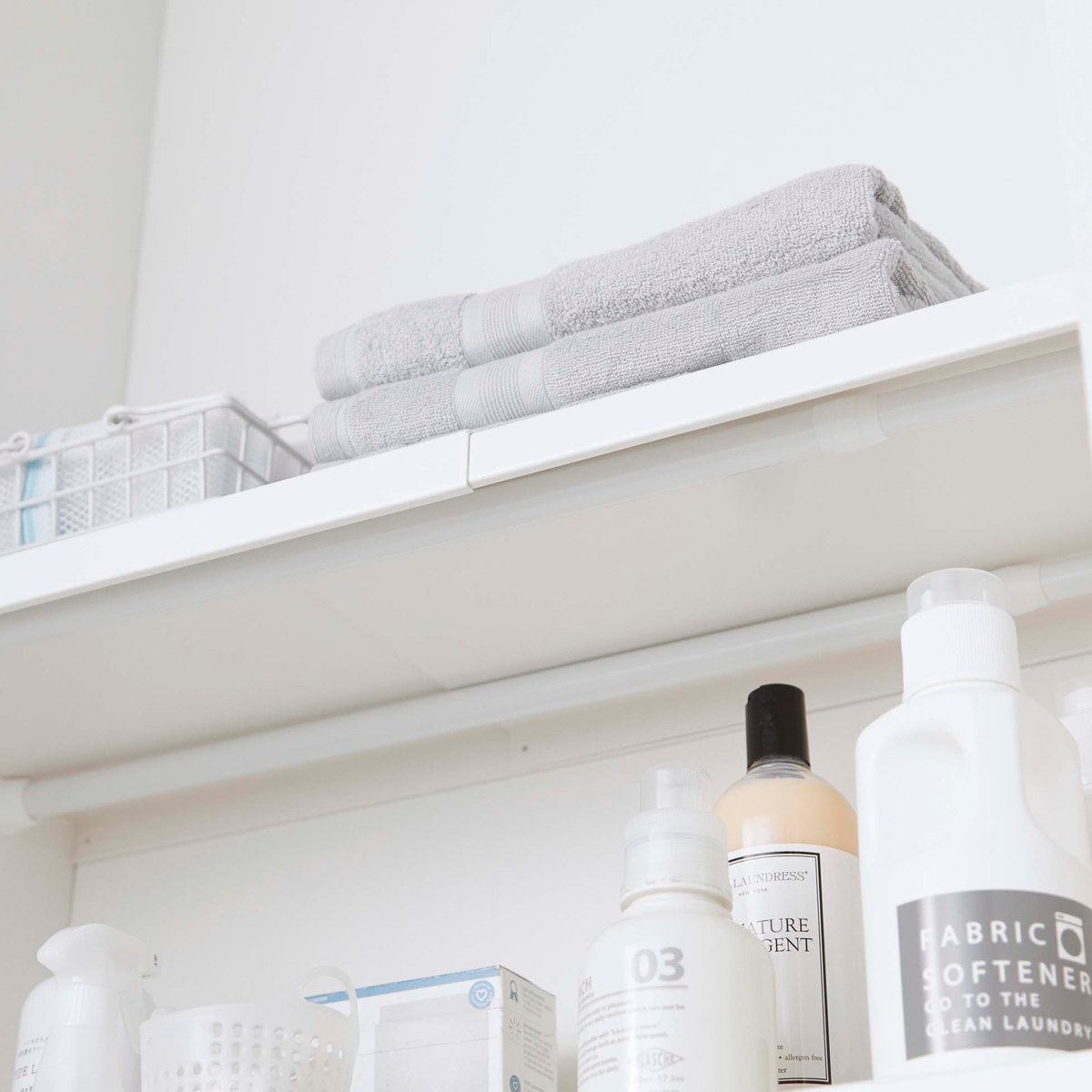 山崎実業 Plate 伸縮 つっぱり棒用棚板 プレート S ( 4903208053242 プレートシリーズ つっぱり棒用 棚板 伸縮棚板 突っ張り棒 棚 板 収納 突っ張り棚 つっぱり棚 収納棚 ラック 伸縮式 )