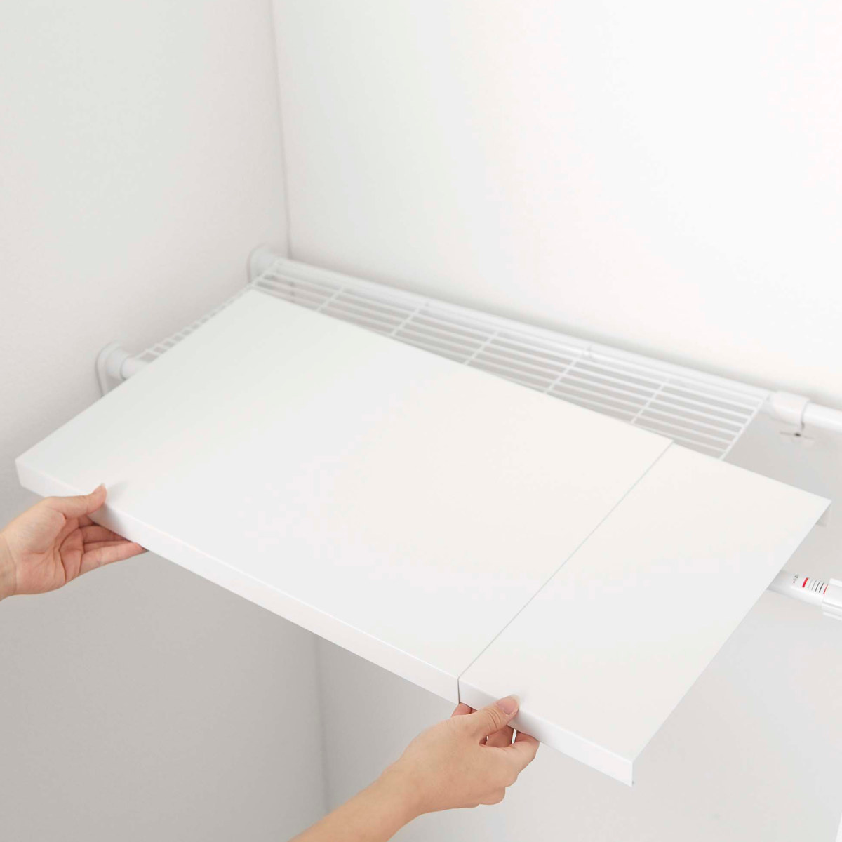 山崎実業 Plate 伸縮 つっぱり棒用棚板 プレート S ( 4903208053242 プレートシリーズ つっぱり棒用 棚板 伸縮棚板 突っ張り棒 棚 板 収納 突っ張り棚 つっぱり棚 収納棚 ラック 伸縮式 )