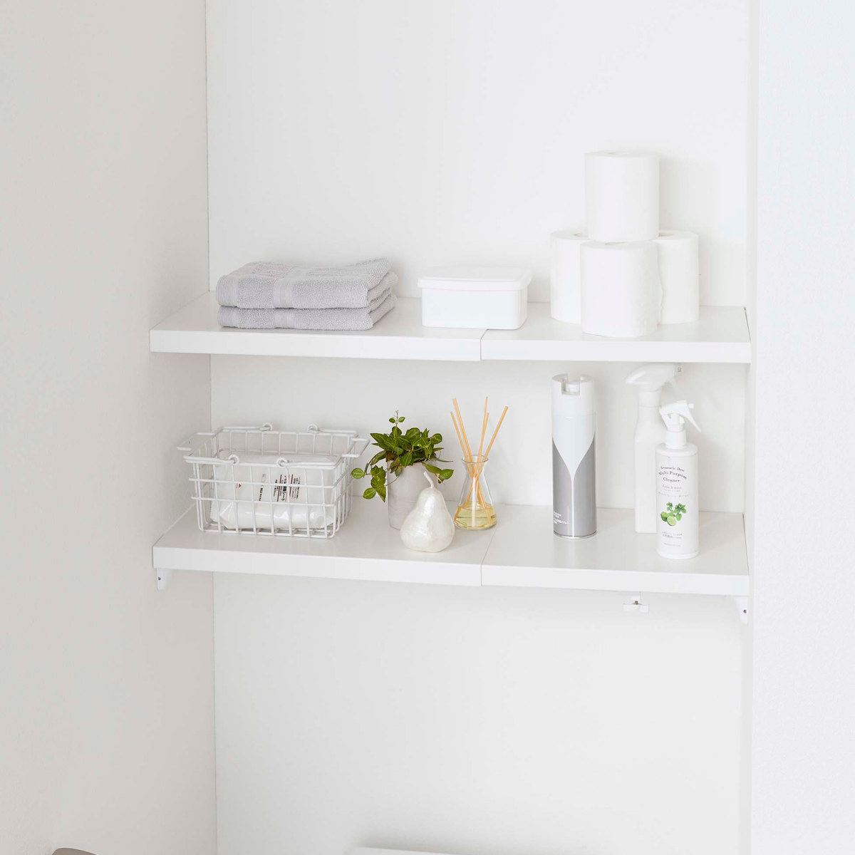 山崎実業 Plate 伸縮 つっぱり棒用棚板 プレート L ( 4903208053259 プレートシリーズ つっぱり棒用 棚板 伸縮棚板 突っ張り棒 棚 板 収納 突っ張り棚 つっぱり棚 収納棚 ラック 伸縮式 )