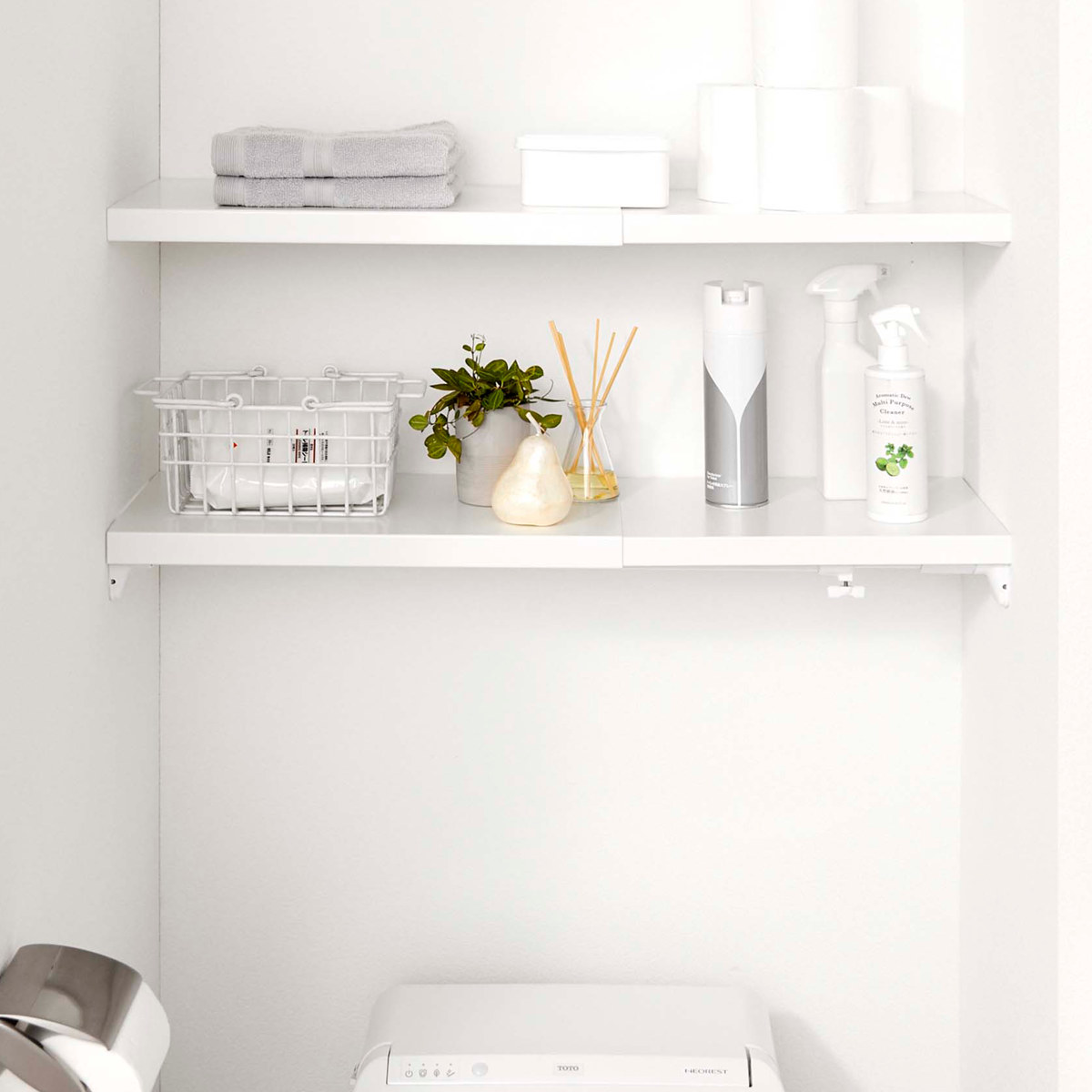 山崎実業 Plate 伸縮 つっぱり棒用棚板 プレート L ( 4903208053259 プレートシリーズ つっぱり棒用 棚板 伸縮棚板 突っ張り棒 棚 板 収納 突っ張り棚 つっぱり棚 収納棚 ラック 伸縮式 )