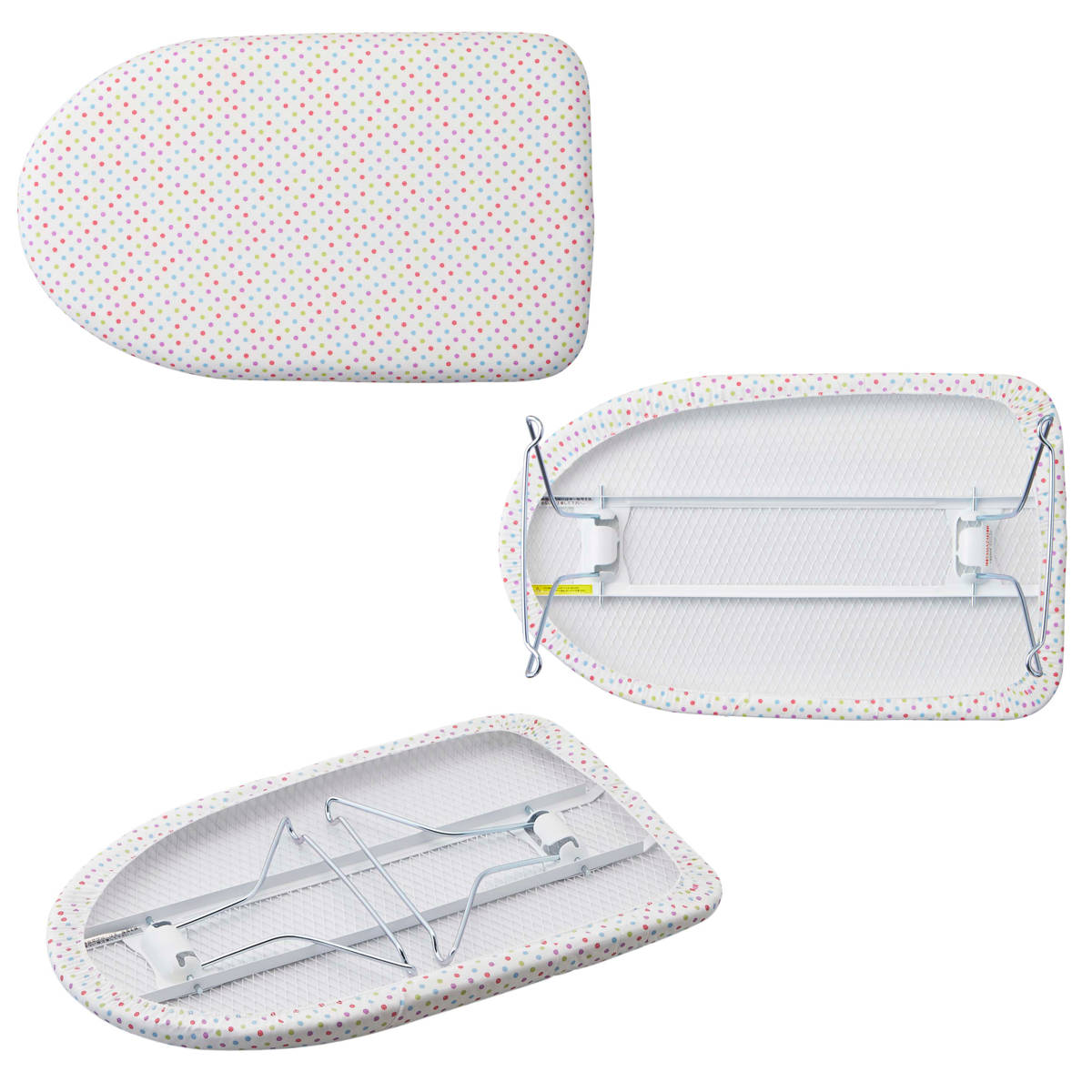 山崎実業 みずたまプレス ( 4903208070775 アイロン台 スチームアイロン 水玉 ドット アイロンボード アイロン掛け コンパクト スチールメッシュ構造 )